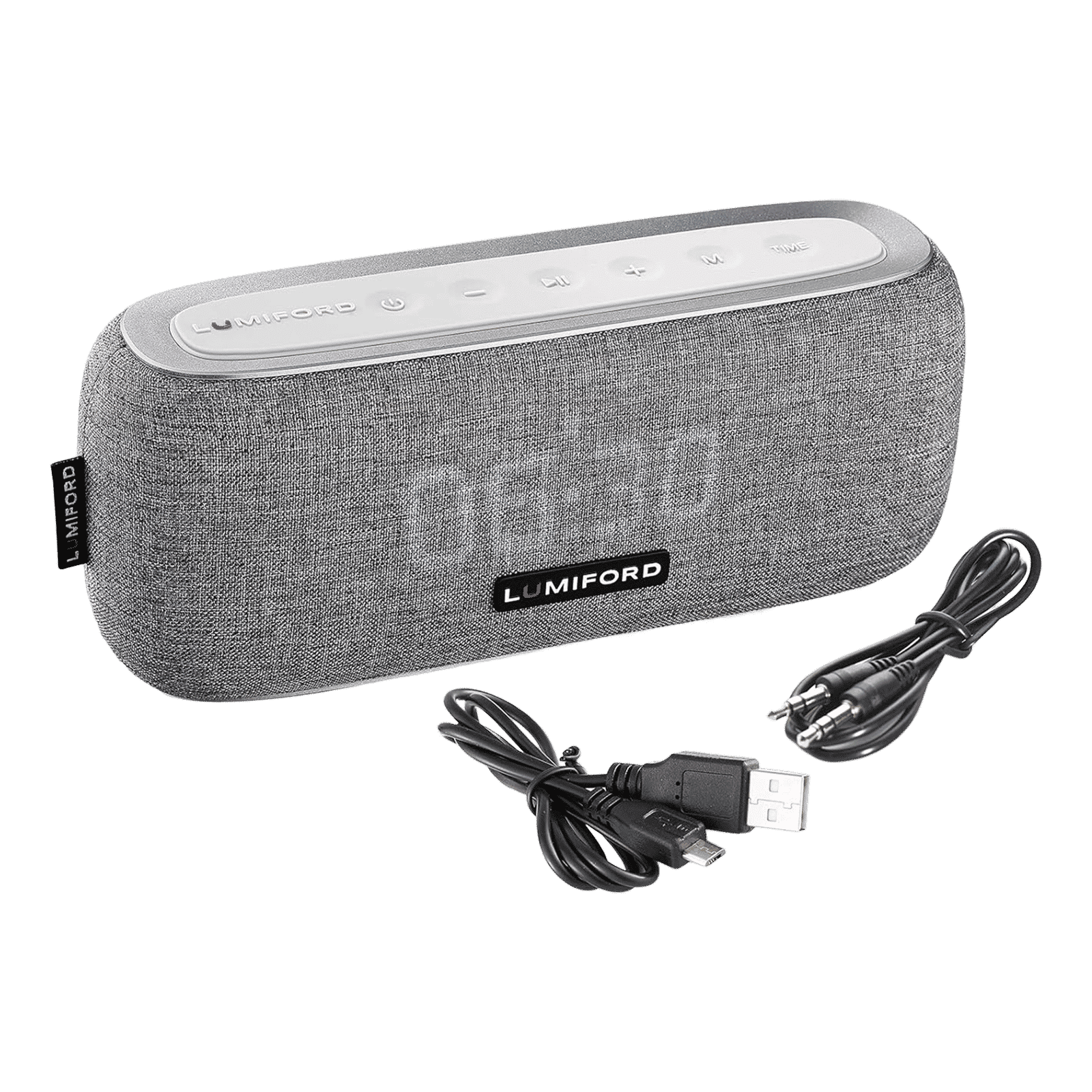 LUMIFORD Digi Clock 3-in-1 10W Portable Bluetooth Speaker (Stereo Sound, Dark Grey) LUMIFORD Digi Clock 3-in-1 10W Portable Bluetooth Speaker (Stereo Sound, Dark Grey)_8