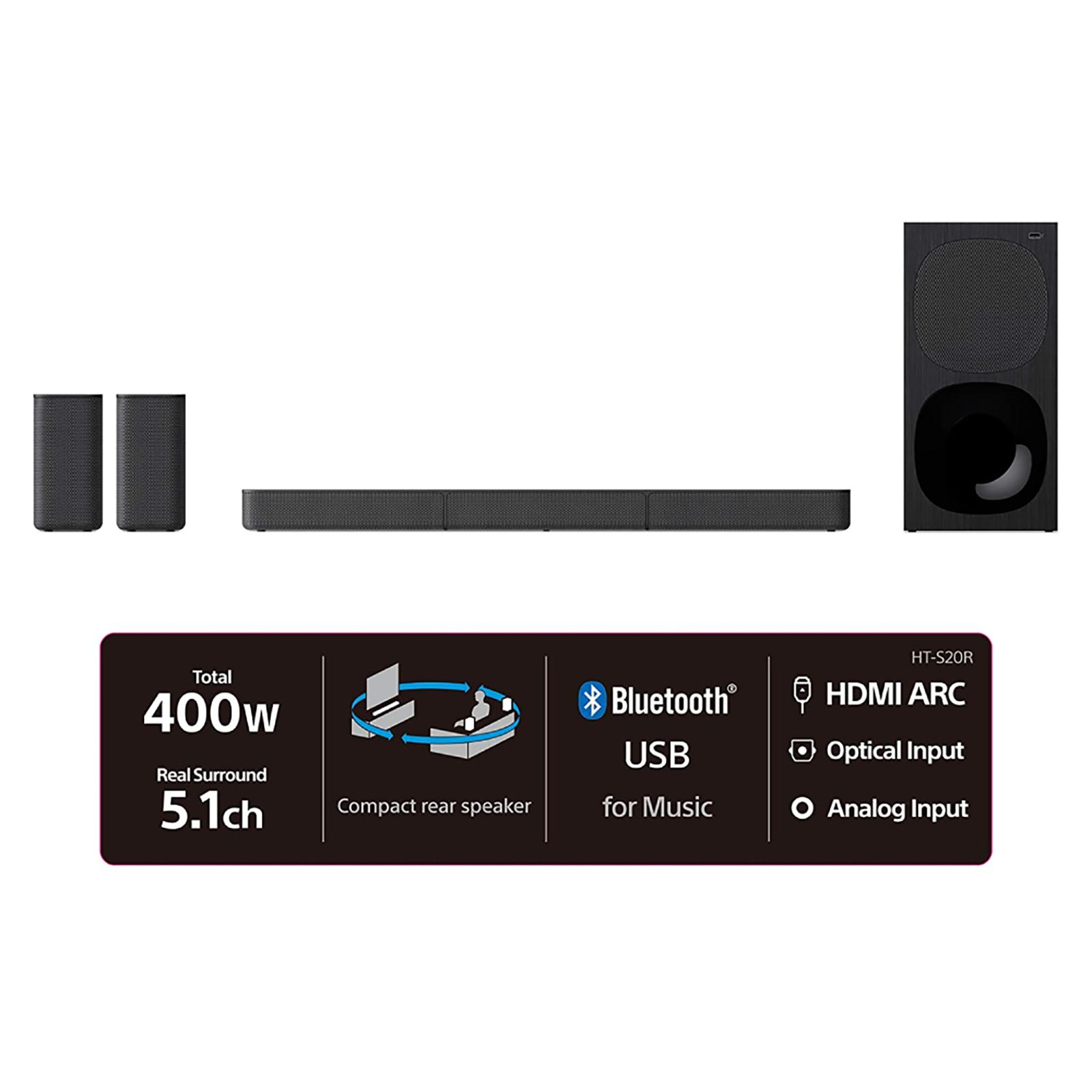 SONY HT-S20R 400W Bluetooth Home Theatre with Remote (Dolby Digital, 5.1 Channel, Black) SONY HT-S20R 400W Bluetooth Home Theatre with Remote (Dolby Digital, 5.1 Channel, Black)_13
