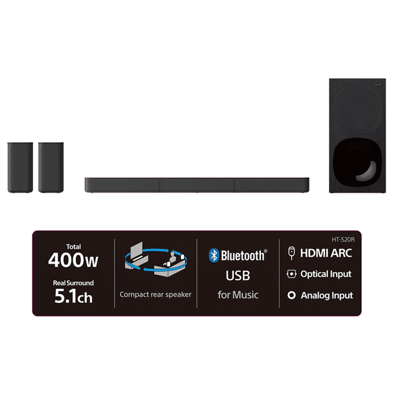 SONY HT-S20R 400W Bluetooth Home Theatre with Remote (Dolby Digital, 5.1 Channel, Black) SONY HT-S20R 400W Bluetooth Home Theatre with Remote (Dolby Digital, 5.1 Channel, Black)_10