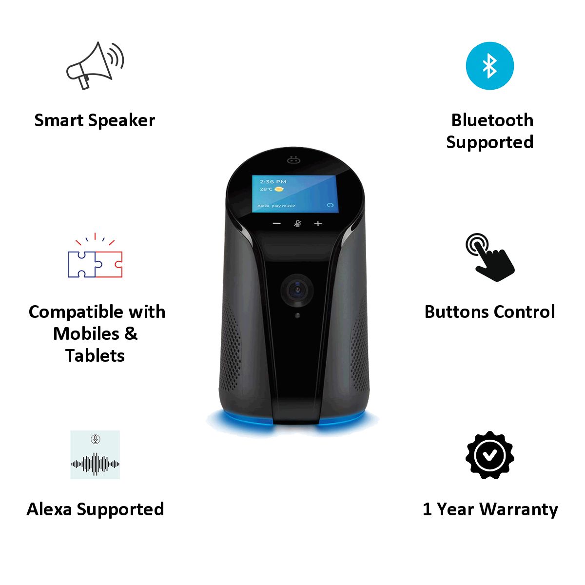 Qubo Smart speaker (HCI01A, Black) Qubo Smart speaker (HCI01A, Black)_3