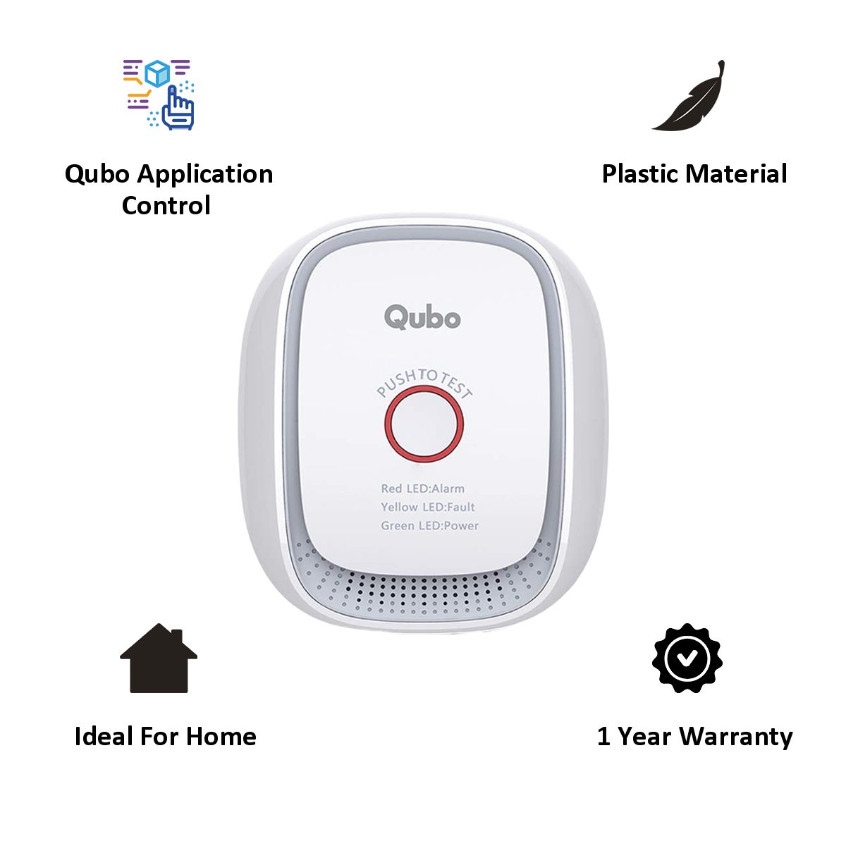 Qubo (Part of Hero Group) Smart Gas Sensor (HS1CG-E, White)_7