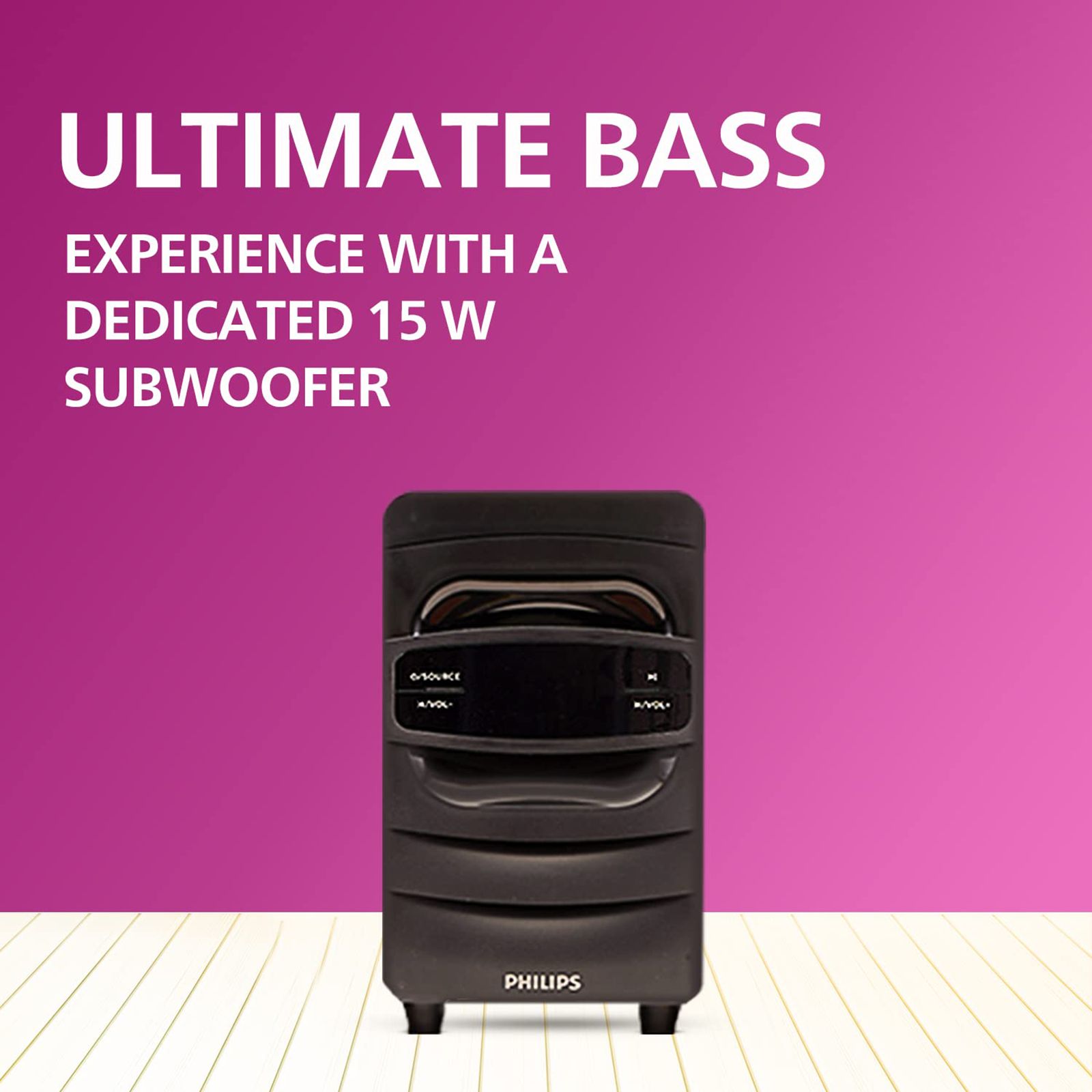 PHILIPS 40W Multimedia Speaker (Surround Sound, 5.1 Channel, Black)_7