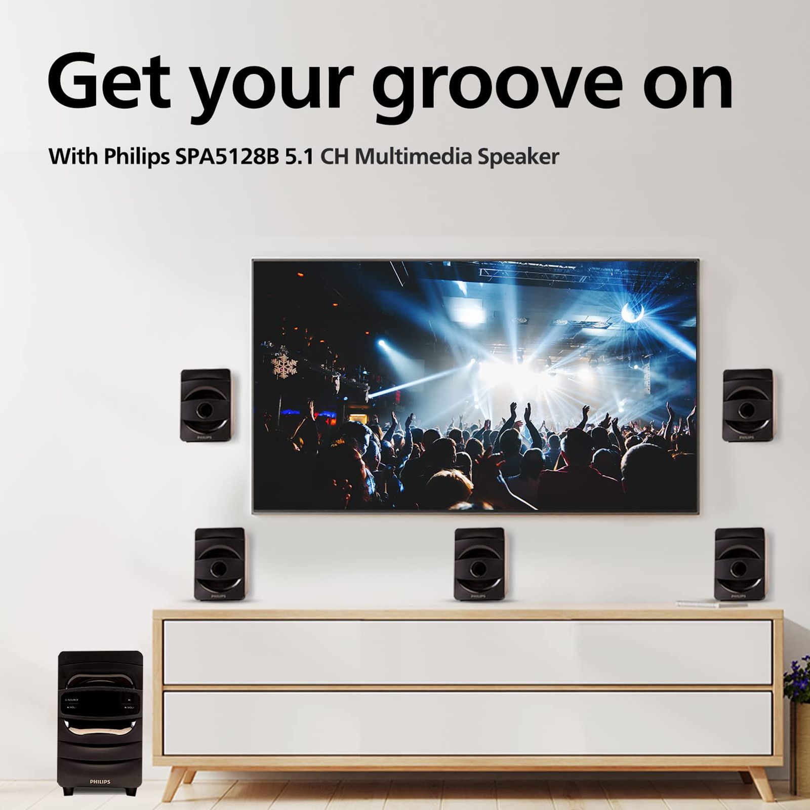PHILIPS 40W Multimedia Speaker (Surround Sound, 5.1 Channel, Black)_8