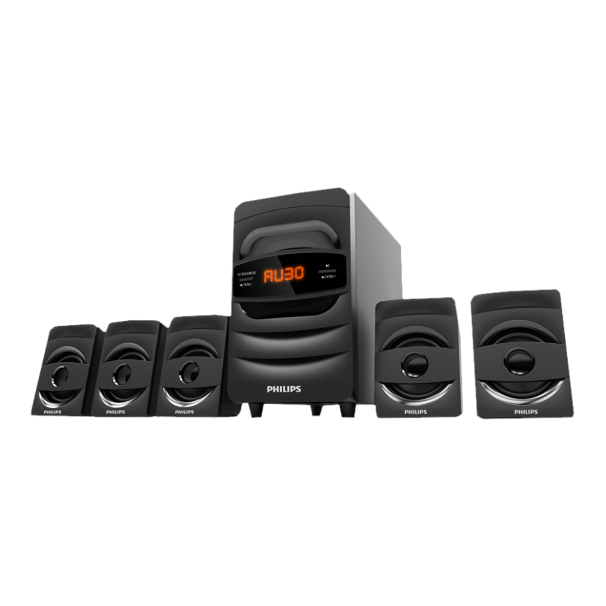 PHILIPS 40W Multimedia Speaker (Surround Sound, 5.1 Channel, Black)_3