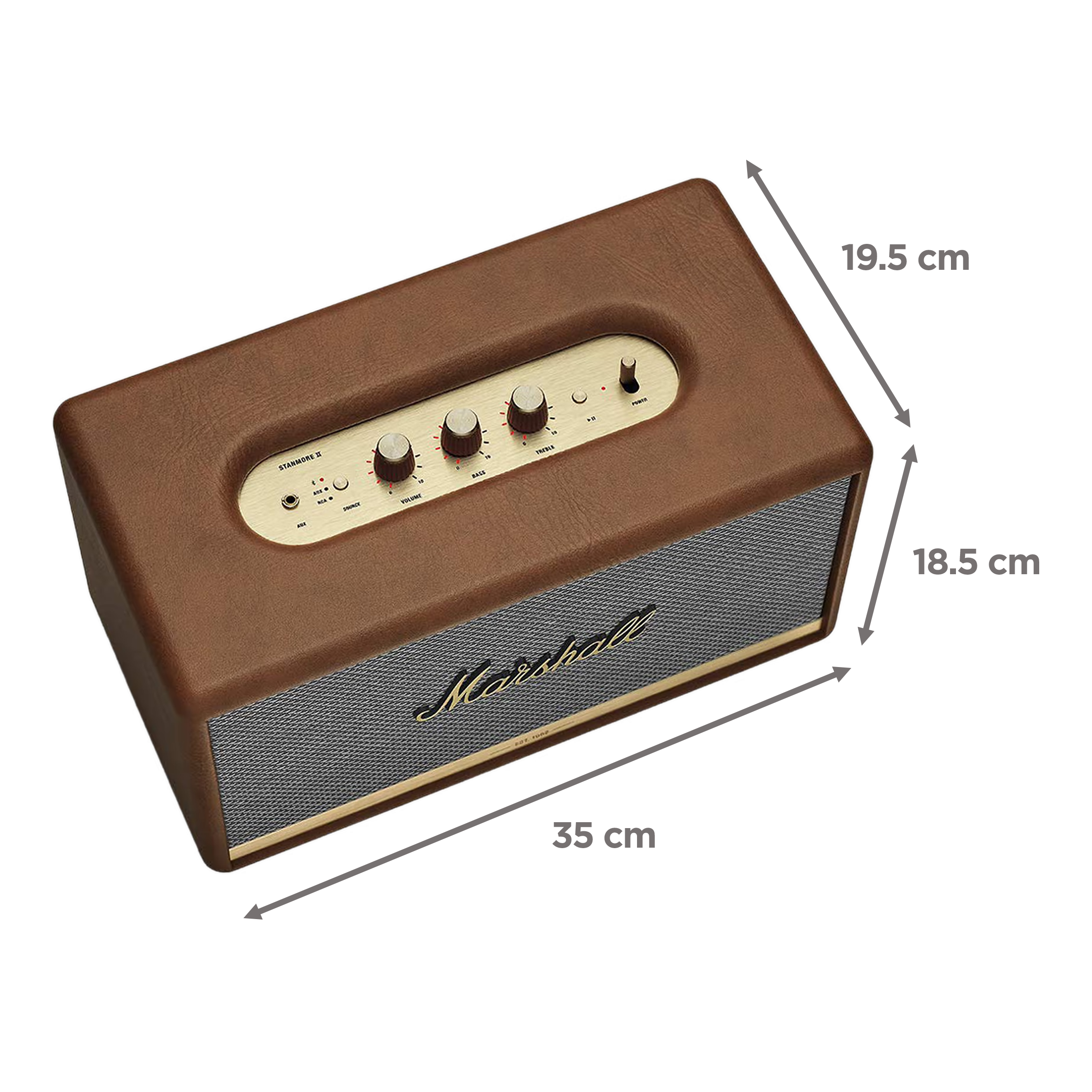 Marshall Stanmore II 80 Watts Bluetooth Speaker (Multi-Host Functionality, MS-STMR2-BRN, Brown)_5