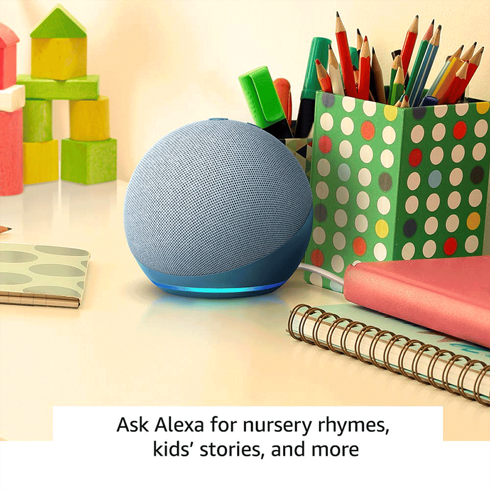 amazon Echo Dot 4th Gen Alexa Built-in Smart Speaker (Powerful Bass, B084KSRFXJ, Blue)_16