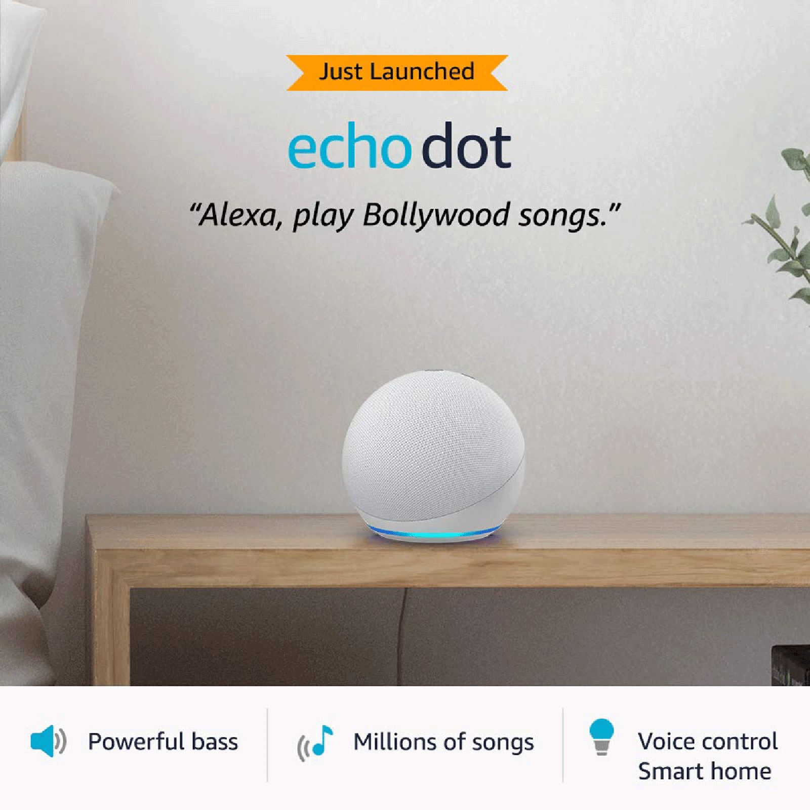 amazon Echo Dot (4th Gen) with Built-in Alexa Smart Wi-Fi Speaker (Controls Smart Devices, White)_7