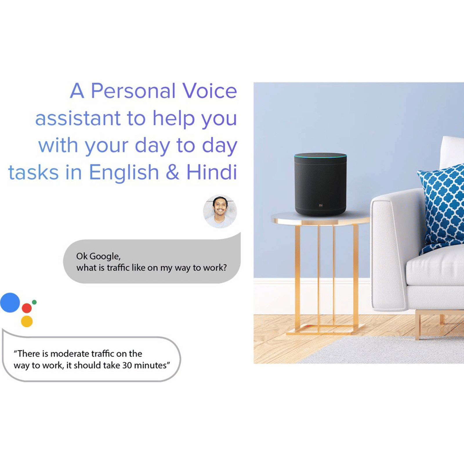 Xiaomi QBH4202IN with Google Assistant Compatible Smart Wi-Fi Speaker (Buttons Control, Black)_11