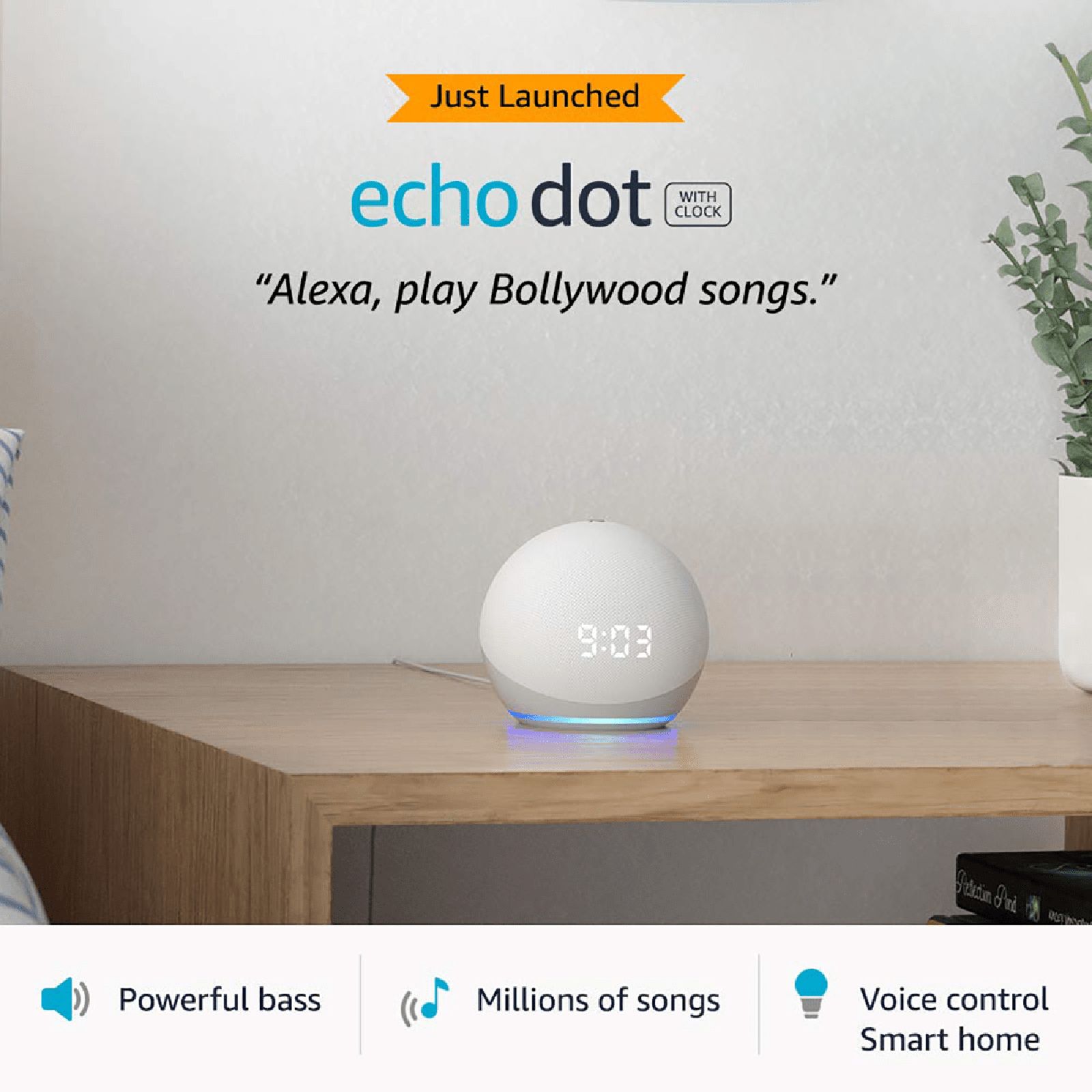 amazon Echo Dot (4th Gen) with Built-in Alexa Smart Wi-Fi Speaker (LED Display with Clock, White) amazon Echo Dot (4th Gen) with Built-in Alexa Smart Wi-Fi Speaker (LED Display with Clock, White)_5