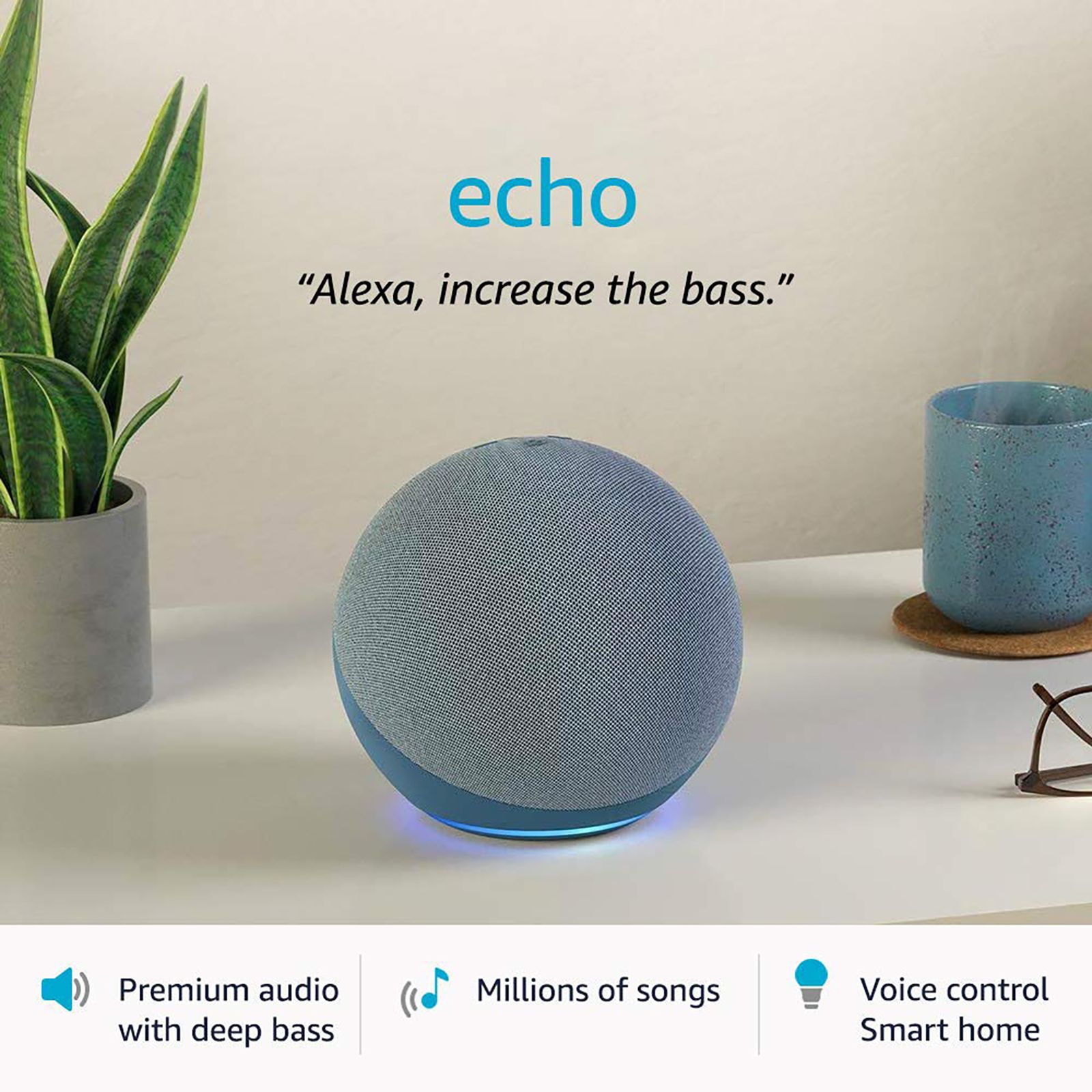 amazon Echo (4th Gen) with Built-in Alexa Smart Wi-Fi Speaker (Controls Smart Devices, Blue) amazon Echo (4th Gen) with Built-in Alexa Smart Wi-Fi Speaker (Controls Smart Devices, Blue)_5