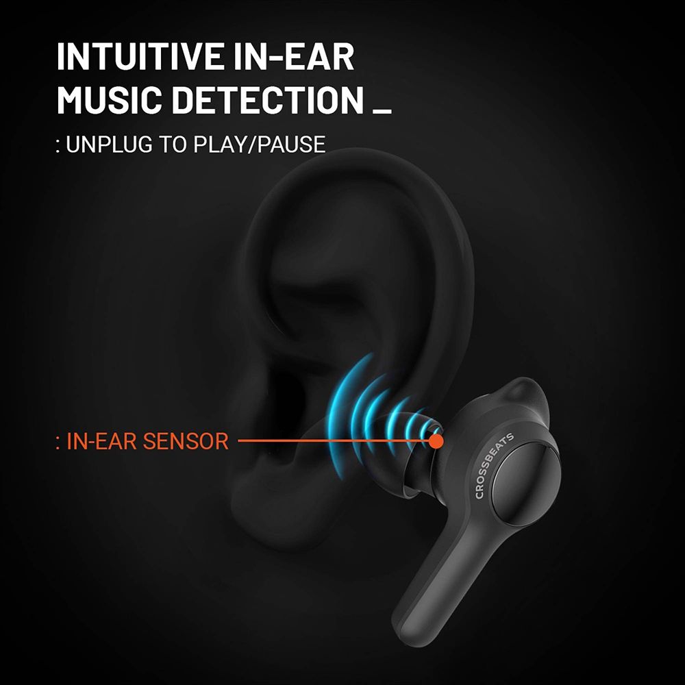 CROSSBEATS Torq CB-TORQ TWS Earbuds with Environmental Noise Cancellation (IPX6 Water Resistant, 72 Hours Playback, Black) CROSSBEATS Torq CB-TORQ TWS Earbuds with Environmental Noise Cancellation (IPX6 Water Resistant, 72 Hours Playback, Black)_11