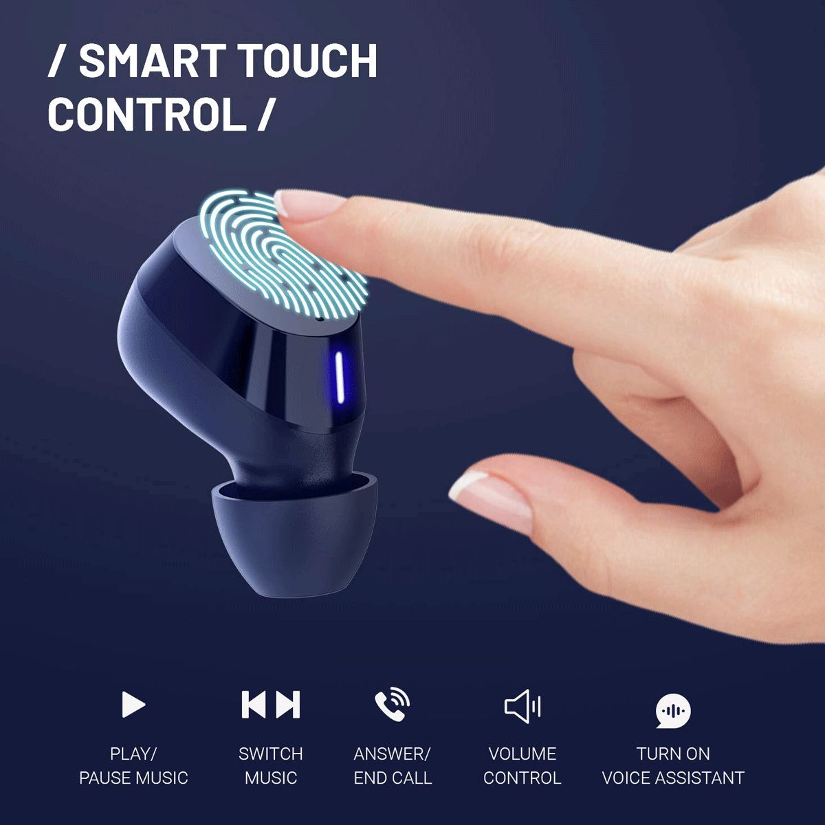 CROSSBEATS Edge TWS Earbuds with Passive Noise Cancellation (IPX6 Water Resistant, 20 Hours Playback, Blue)_9