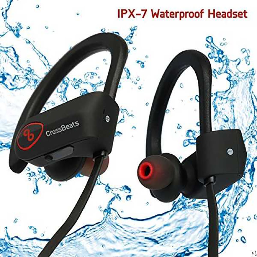 CROSSBEATS Wave CB-WAVE-BLK Neckband with Passive Noise Cancellation (IPX7 Waterproof, Dual Pairing, Black)_6