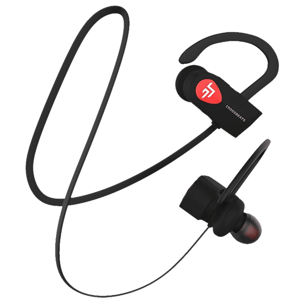 CROSSBEATS Wave CB-WAVE-BLK Neckband with Passive Noise Cancellation (IPX7 Waterproof, Dual Pairing, Black)_3