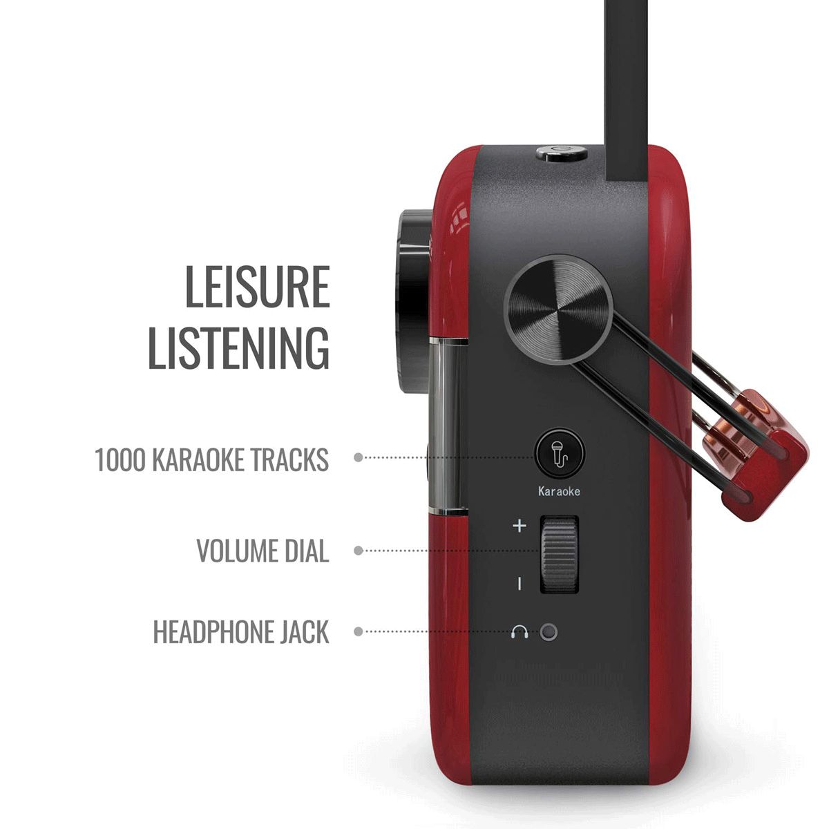 SAREGAMA Carvaan Karaoke 10W Portable Bluetooth Speaker (1000 Pre Loaded Karaoke Tracks, Stereo Channel, Red) SAREGAMA Carvaan Karaoke 10W Portable Bluetooth Speaker (1000 Pre Loaded Karaoke Tracks, Stereo Channel, Red)_6