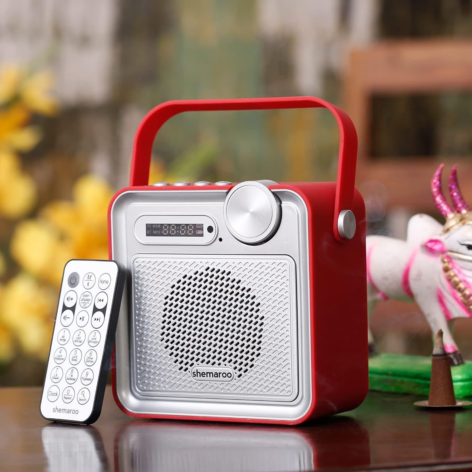 shemaroo Bhakti Maalai 5W Portable Bluetooth Speaker (1000+ Tamil Devotional Songs, Mono Channel, White & Red) shemaroo Bhakti Maalai 5W Portable Bluetooth Speaker (1000+ Tamil Devotional Songs, Mono Channel, White & Red)_12