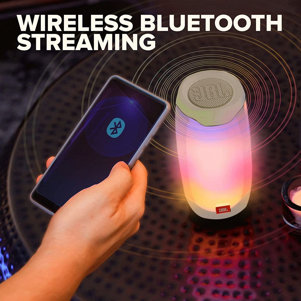 JBL Pulse 4 20 Watts Portable Bluetooth Speaker (360 Degree LED Lightshow, JBLPULSE4WHT, White)_9