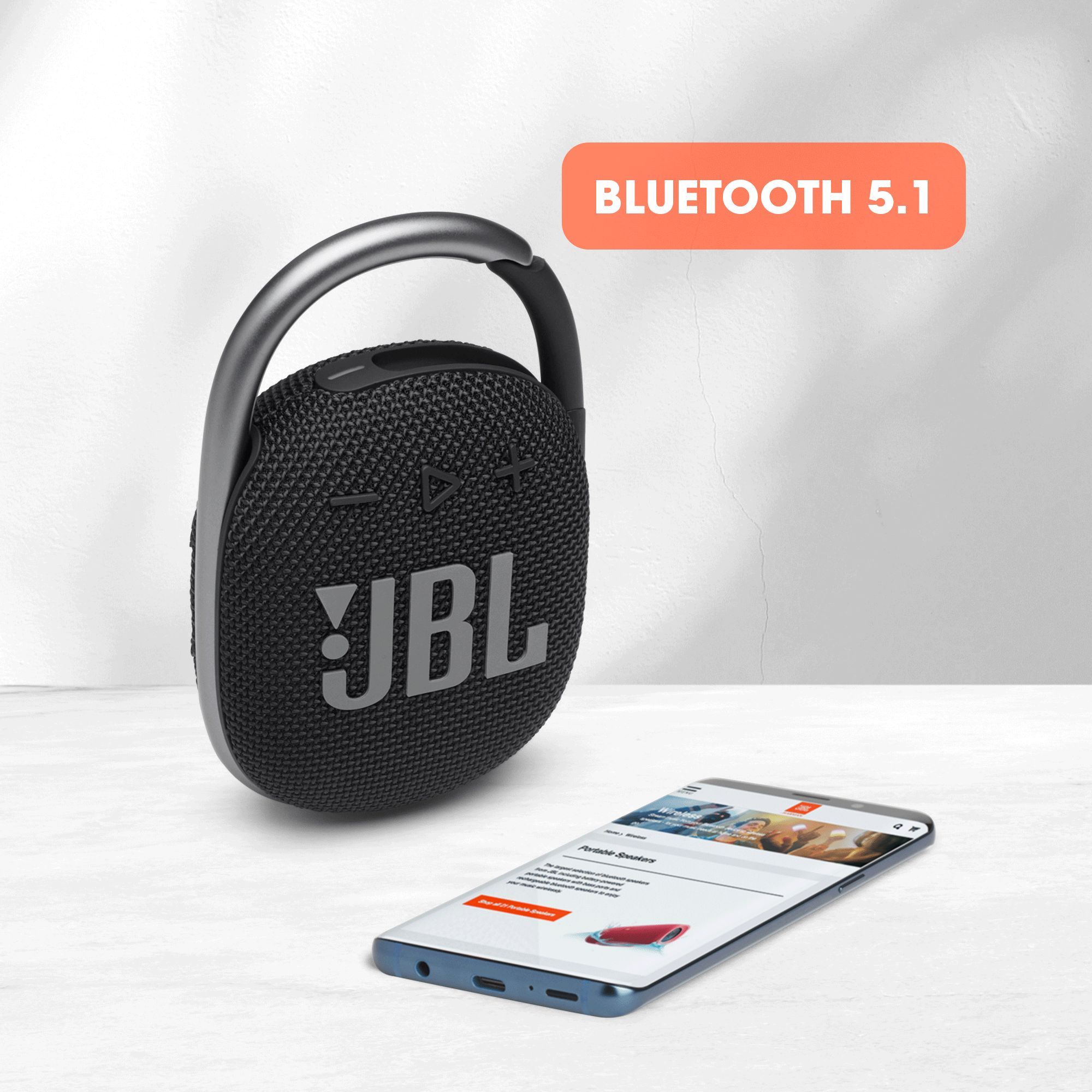 JBL Clip 4 5W Portable Bluetooth Speaker (IP67 Waterproof, 10 Hours Playtime, Black)_15
