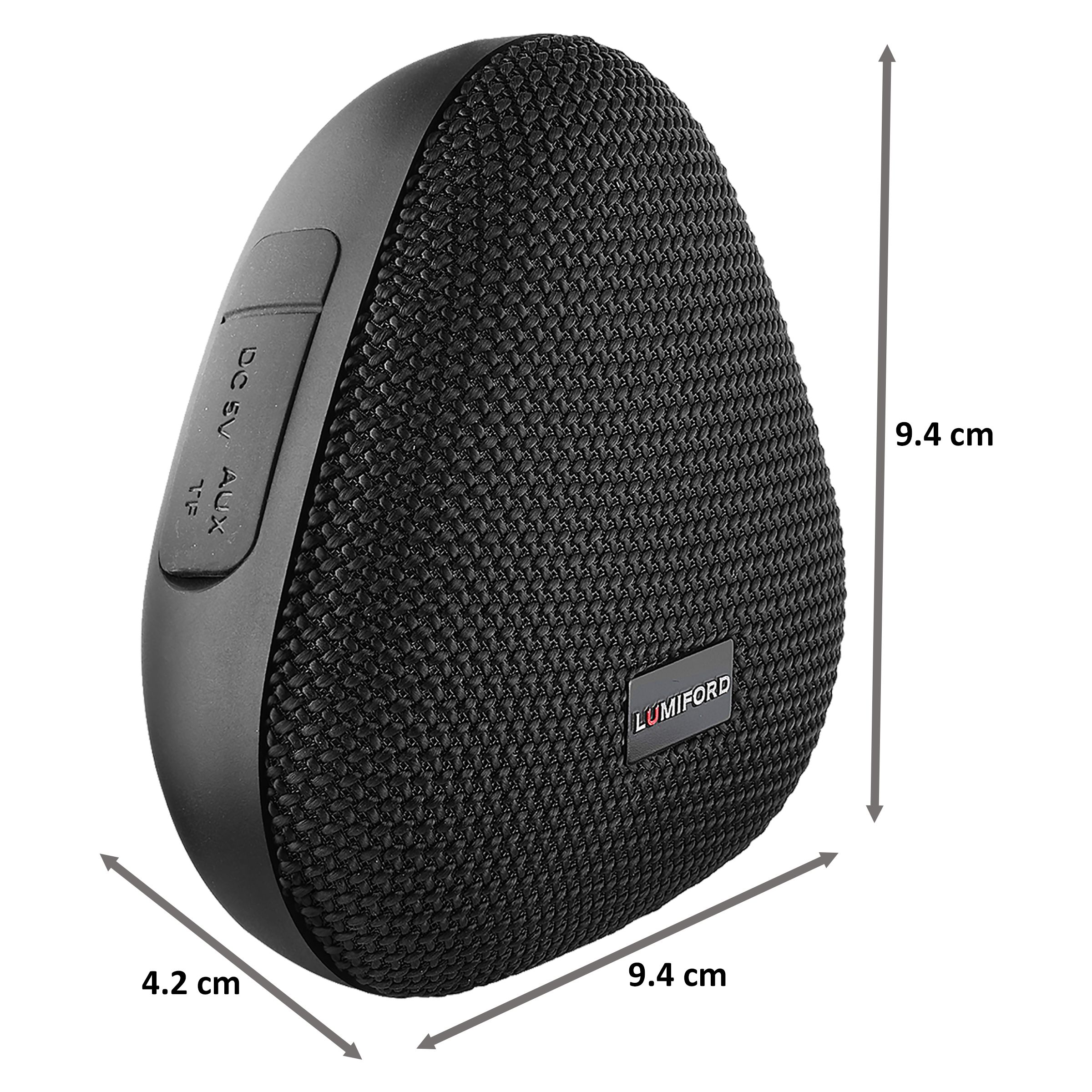 LUMIFORD Blackstone 5W Portable Bluetooth Speaker (IPX7 Waterproof, Built-in HD Microphone, Mono Channel, Black) LUMIFORD Blackstone 5W Portable Bluetooth Speaker (IPX7 Waterproof, Built-in HD Microphone, Mono Channel, Black)_2