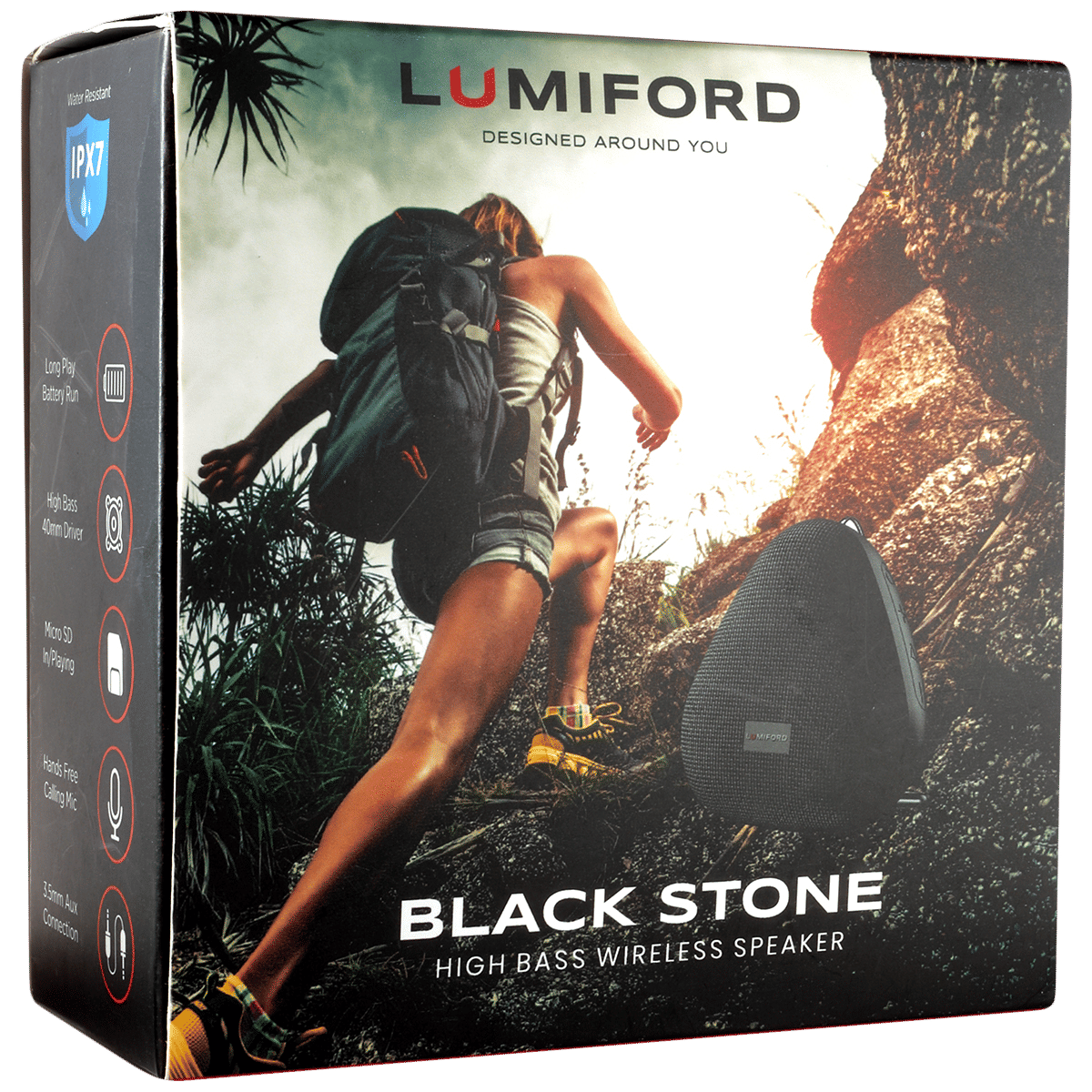 LUMIFORD Blackstone 5W Portable Bluetooth Speaker (IPX7 Waterproof, Built-in HD Microphone, Mono Channel, Black) LUMIFORD Blackstone 5W Portable Bluetooth Speaker (IPX7 Waterproof, Built-in HD Microphone, Mono Channel, Black)_10