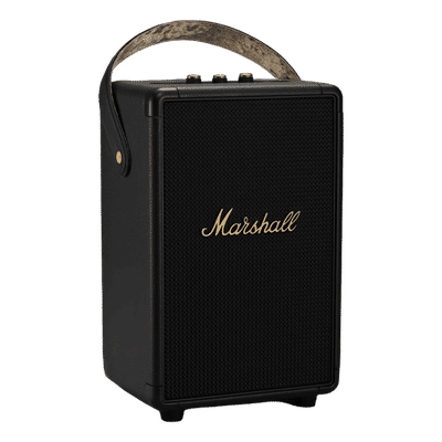 Marshall Tufton 80W Portable Bluetooth Speaker (IPX2 Water Resistant, Multi Directional Sound, Stereo Channel, Black & Brass)