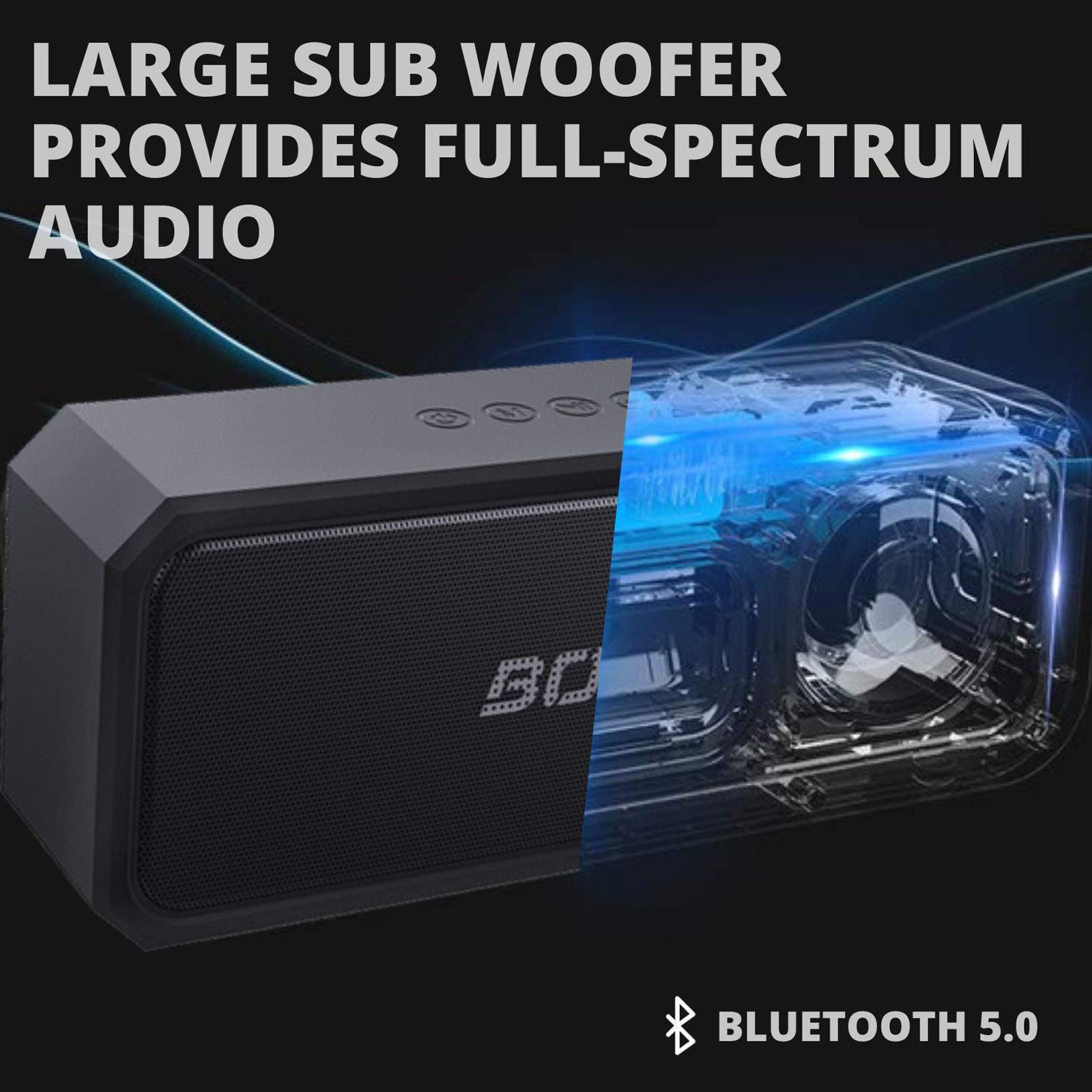 FIRE-BOLTT Xplode 20 Watts Portable Bluetooth Speaker (IPX7 Waterproof, BS1300, Black) FIRE-BOLTT Xplode 20 Watts Portable Bluetooth Speaker (IPX7 Waterproof, BS1300, Black)_8