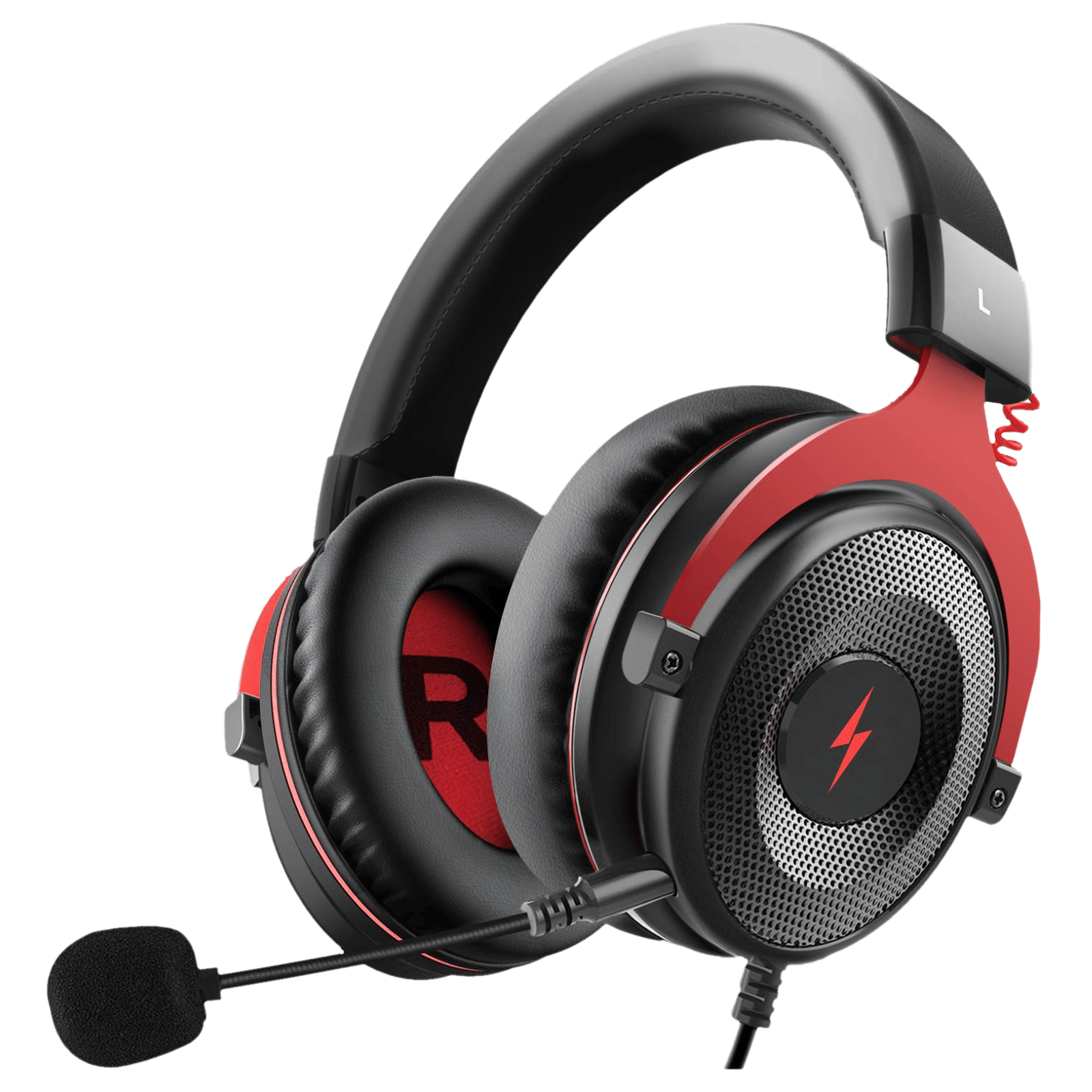 FIRE-BOLTT BGH1100 Wired Gaming Headset (7.1 Surround Sound, On Ear, Black & Red)_1