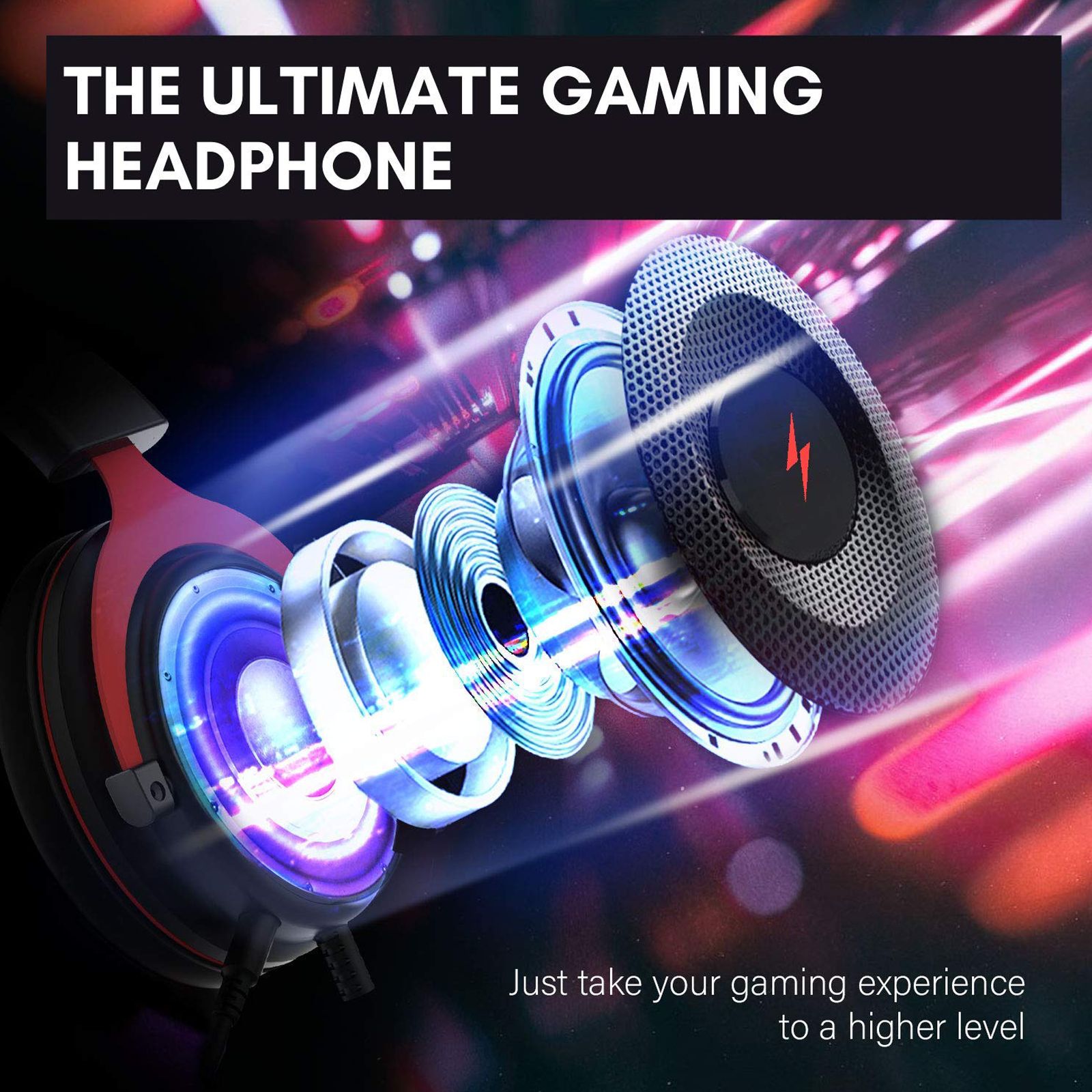 FIRE-BOLTT BGH1100 Wired Gaming Headset (7.1 Surround Sound, On Ear, Black & Red)_8