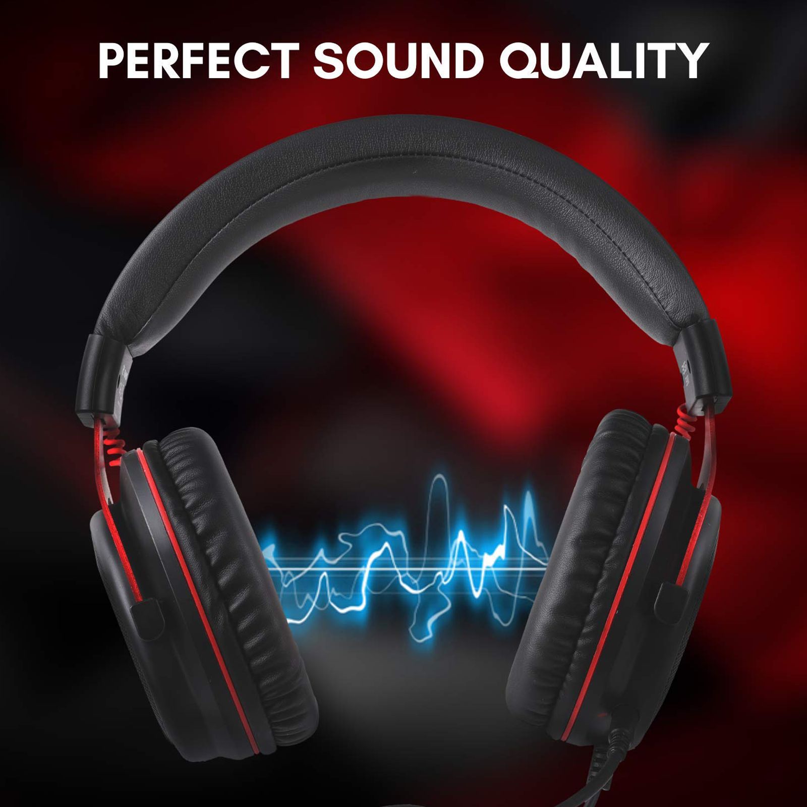 FIRE-BOLTT BGH1100 Wired Gaming Headset (7.1 Surround Sound, On Ear, Black & Red)_9