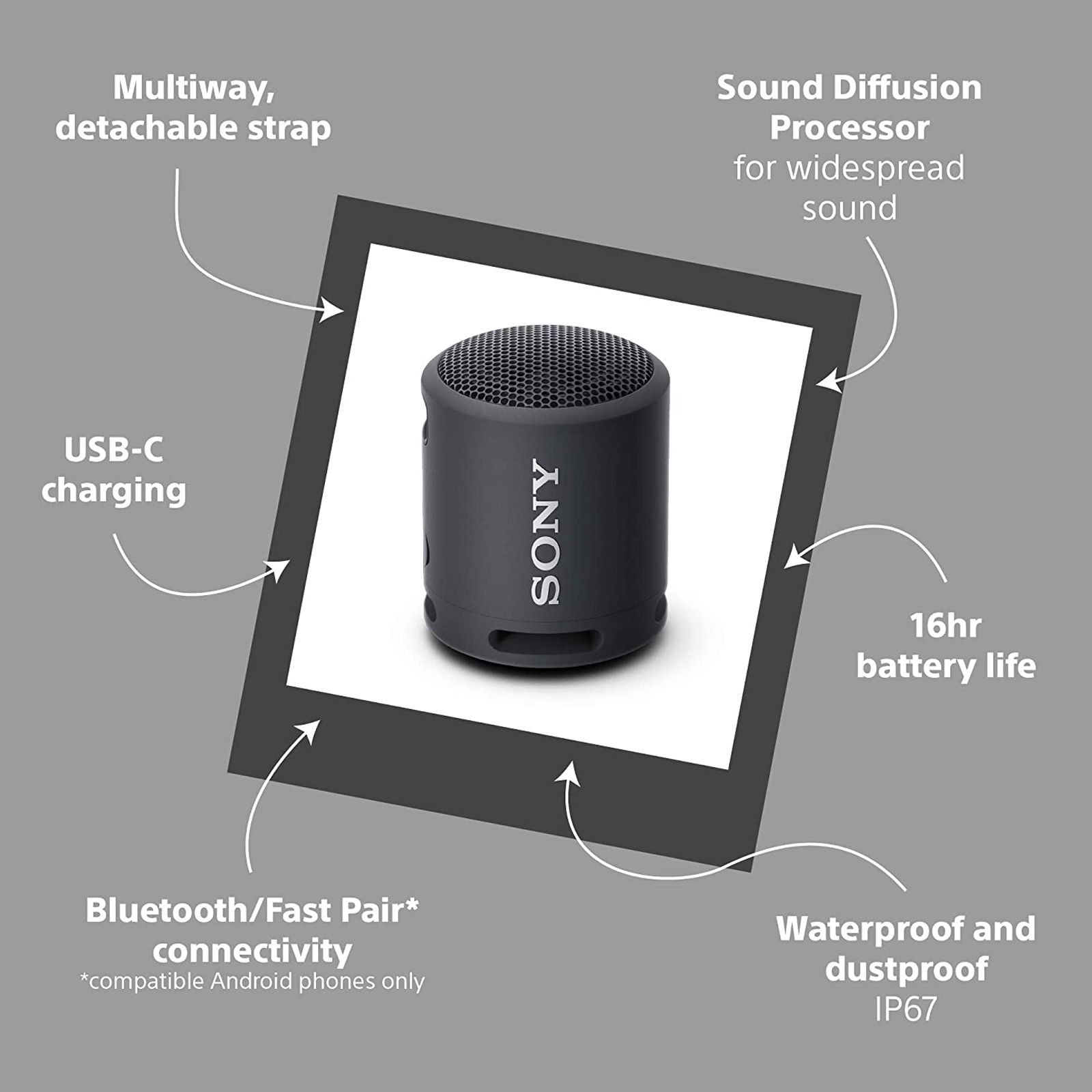 SONY 5W Portable Bluetooth Speaker (IP67 Waterproof, Extra Bass, Mono Channel, Black) SONY 5W Portable Bluetooth Speaker (IP67 Waterproof, Extra Bass, Mono Channel, Black)_8
