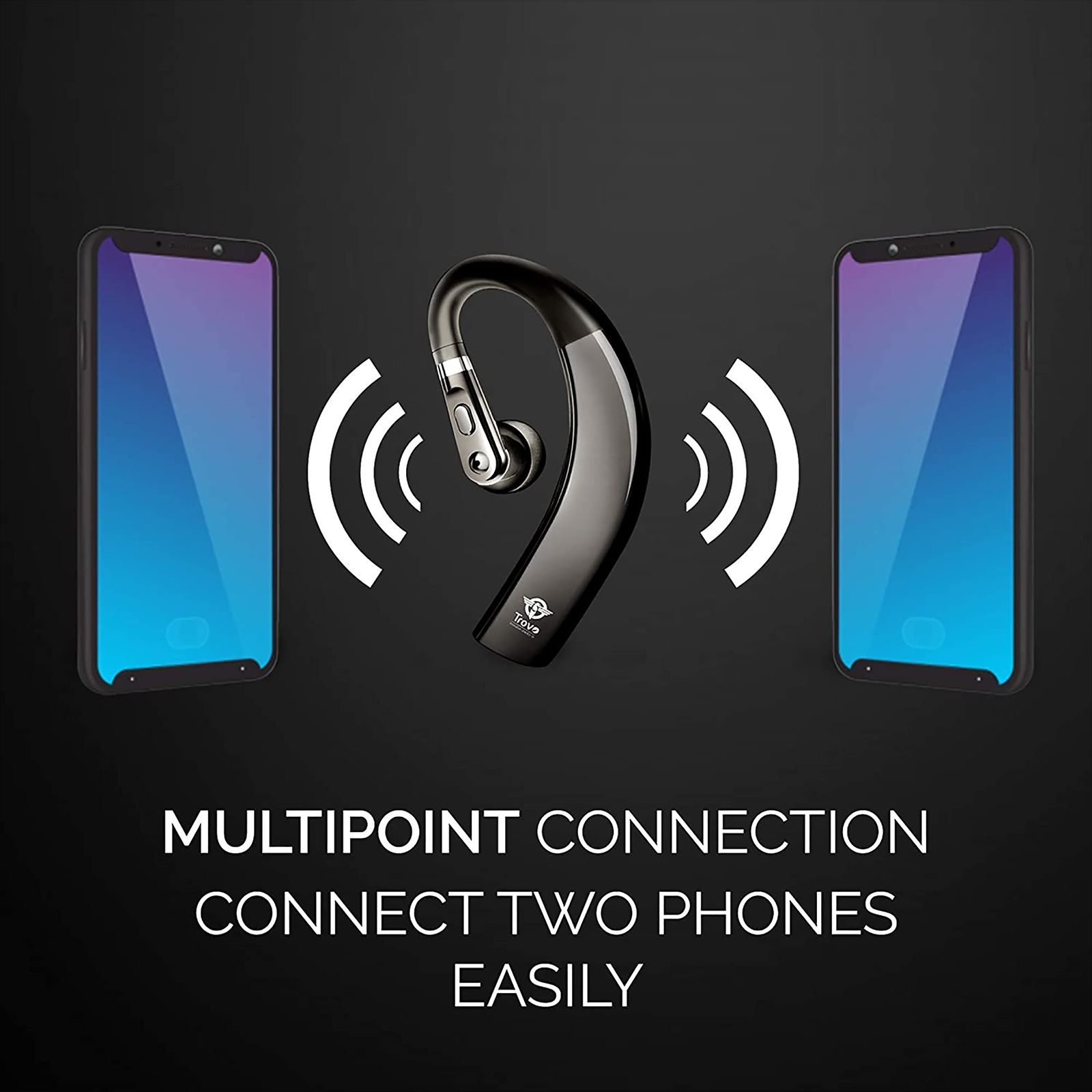 Trovo Intell-O TMH-32 Bluetooth Headphone with Mic (AI Enabled, In Ear, Black)_2