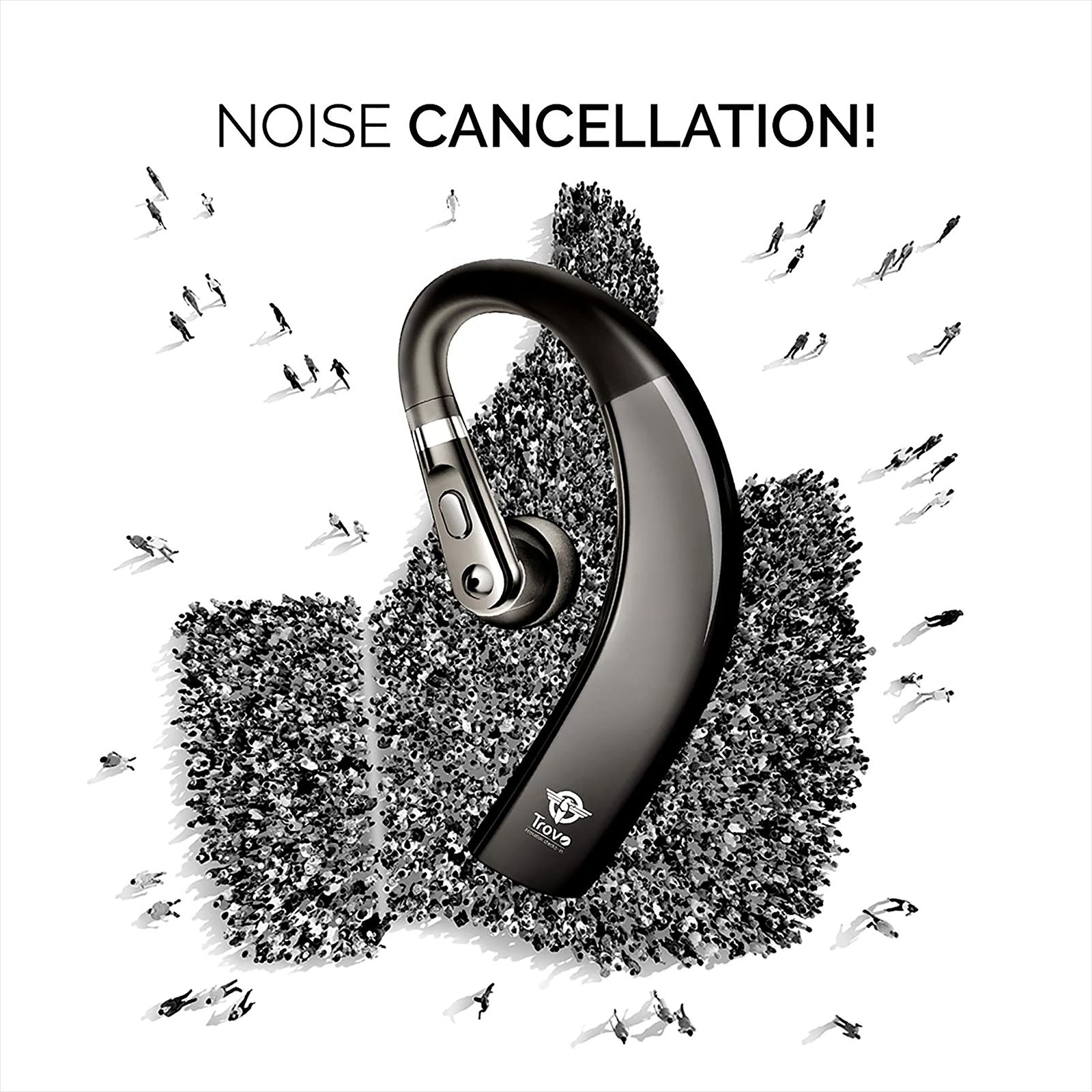 Trovo Intell-O TMH-32 Bluetooth Headphone with Mic (AI Enabled, In Ear, Black)_3