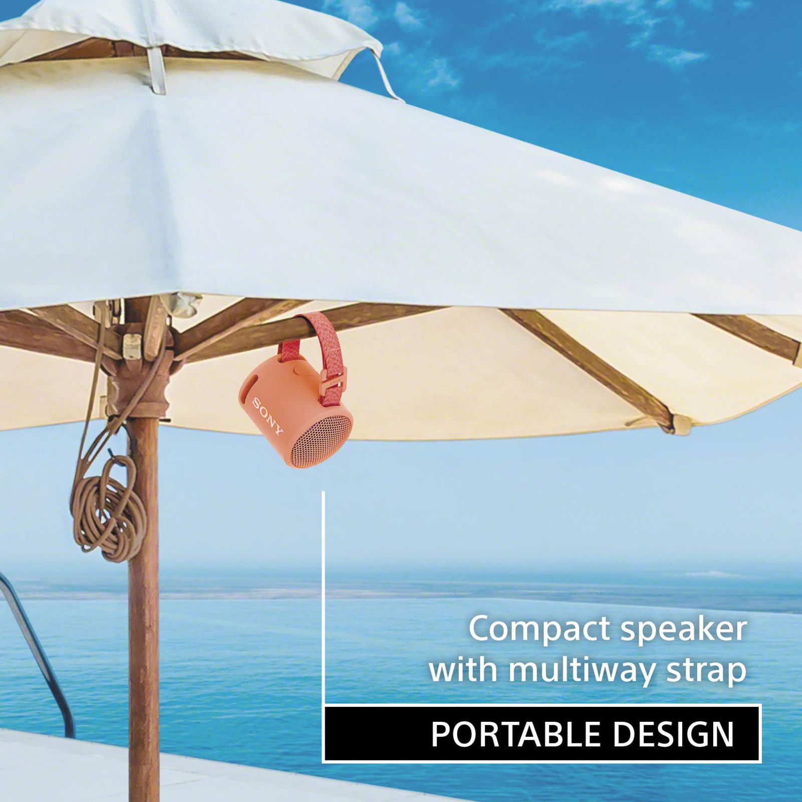 SONY 5W Portable Bluetooth Speaker (IP67 Waterproof, Extra Bass, Mono Channel, Coral Pink)_9
