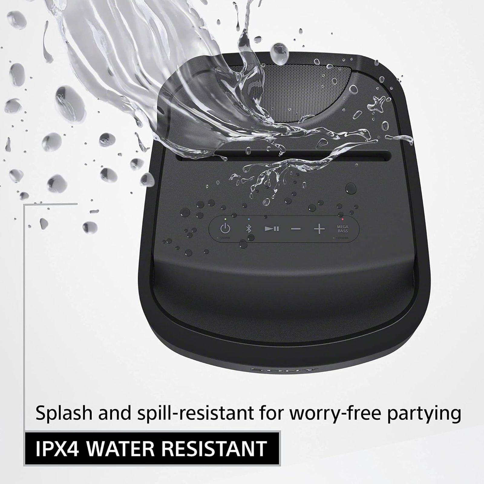 SONY Bluetooth Party Speaker (IPX4 Water Resistant, Stereo Channel, Black)_13