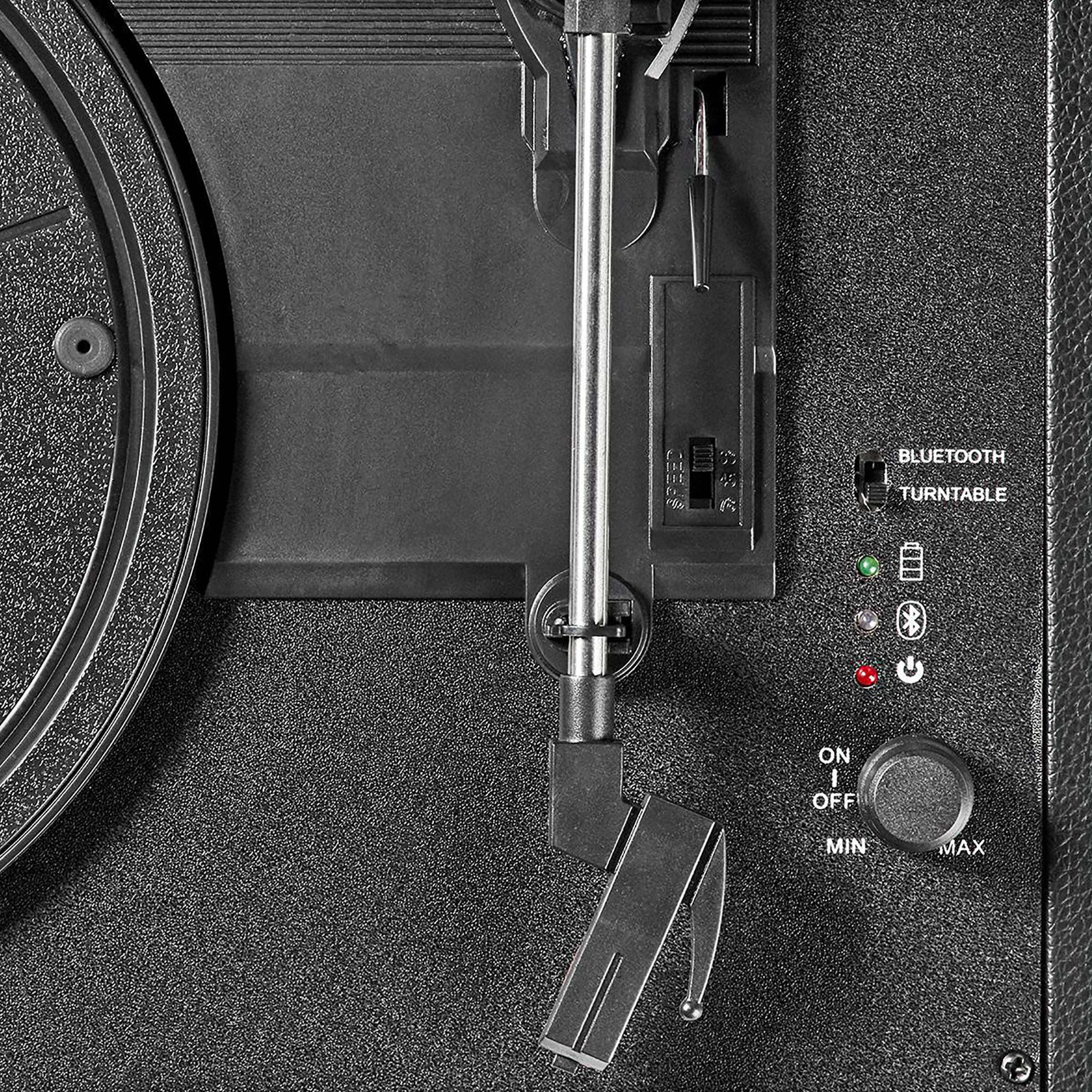 Nedis 2.0 Channel 18 Watts Vinyl Record Player (3 Speed Settings, Portable Breifcase, TURN210BK, Black Red) Nedis 2.0 Channel 18 Watts Vinyl Record Player (3 Speed Settings, Portable Breifcase, TURN210BK, Black Red)_14