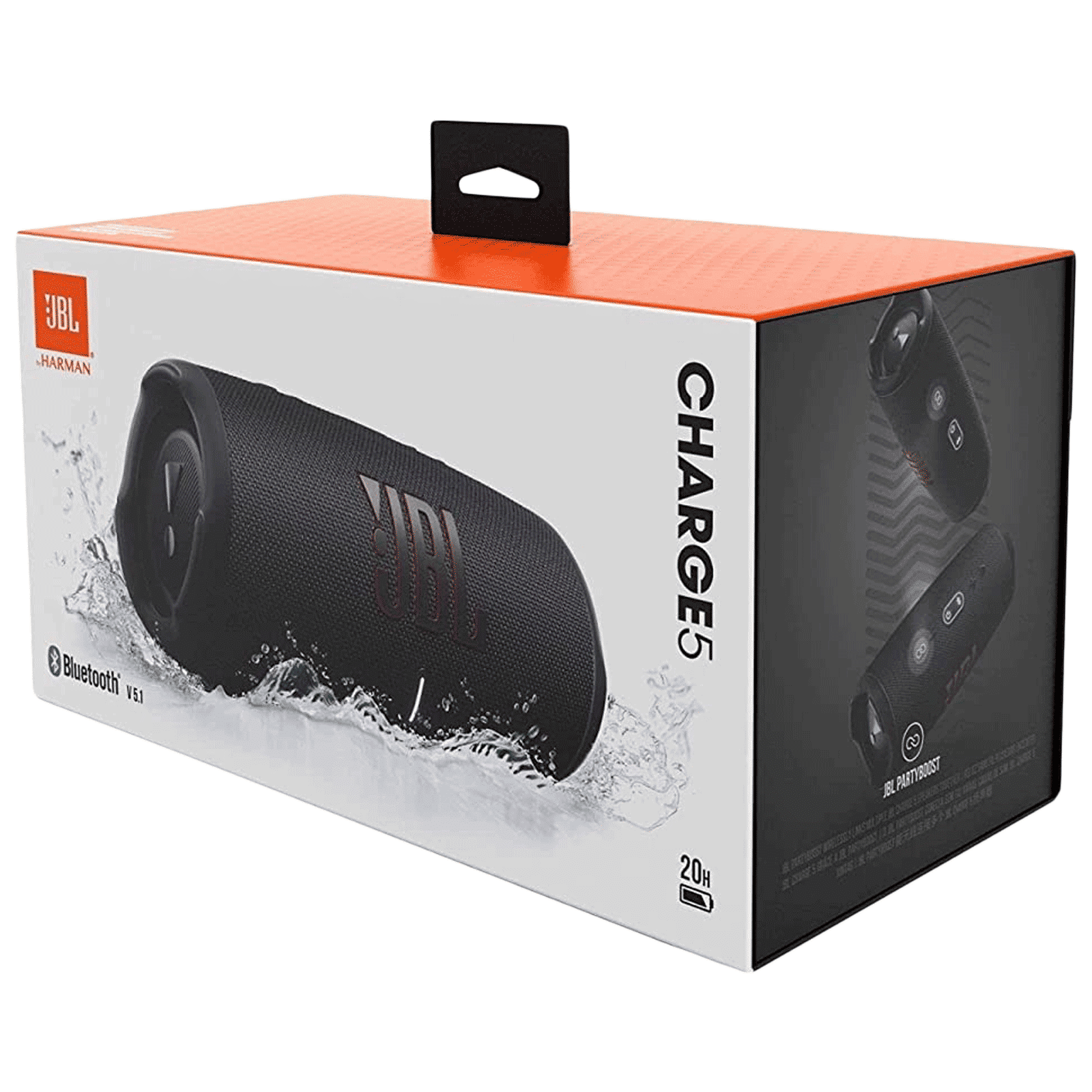 JBL Charge 5 40W Portable Bluetooth Speaker (IP67 Waterproof, PartyBoost Technology, Stereo Channel, Black) JBL Charge 5 40W Portable Bluetooth Speaker (IP67 Waterproof, PartyBoost Technology, Stereo Channel, Black)_8