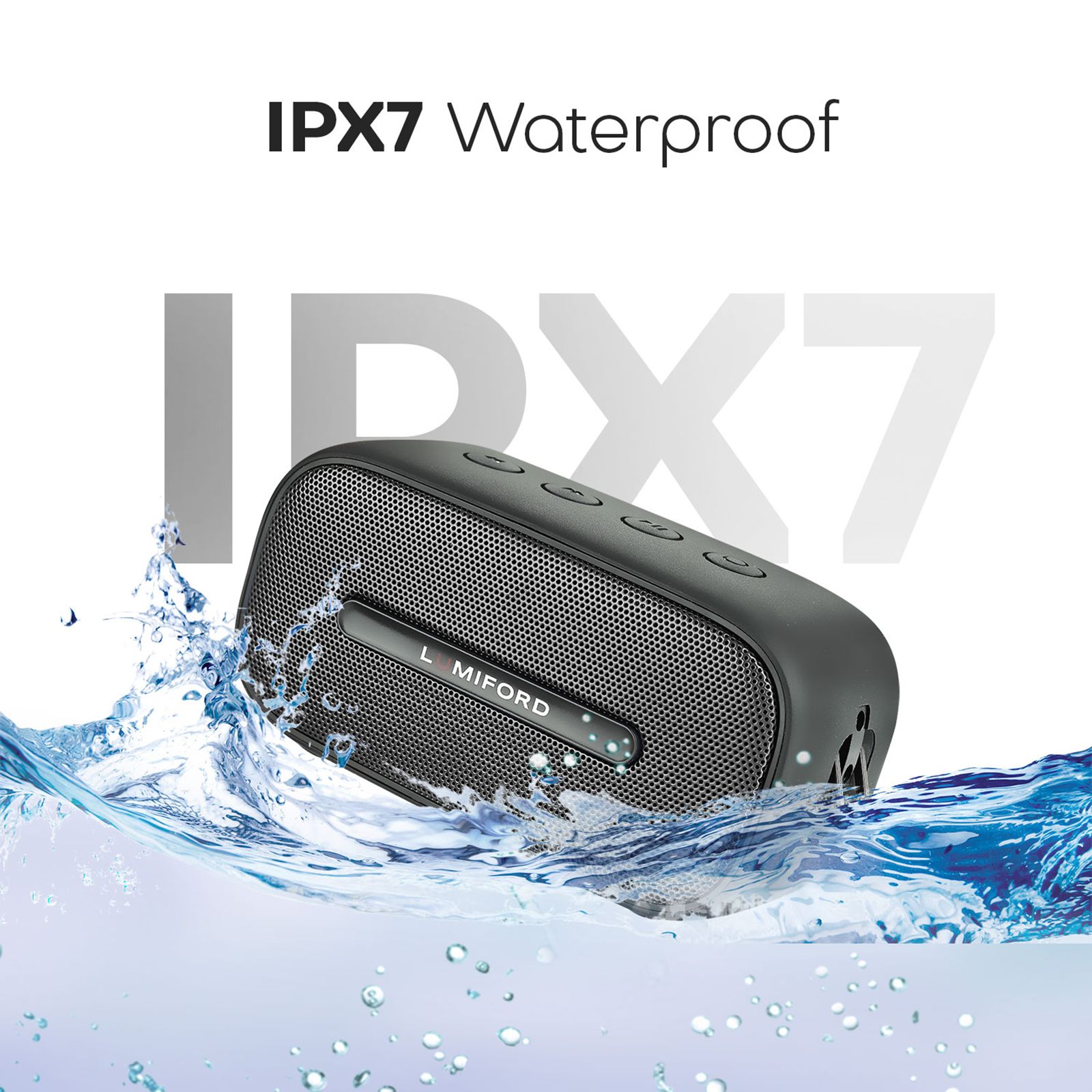 LUMIFORD BT13 5W Portable Bluetooth Speaker (IPX7 Waterproof, Built-in HD Microphone, Stereo Channel, Black) LUMIFORD BT13 5W Portable Bluetooth Speaker (IPX7 Waterproof, Built-in HD Microphone, Stereo Channel, Black)_10