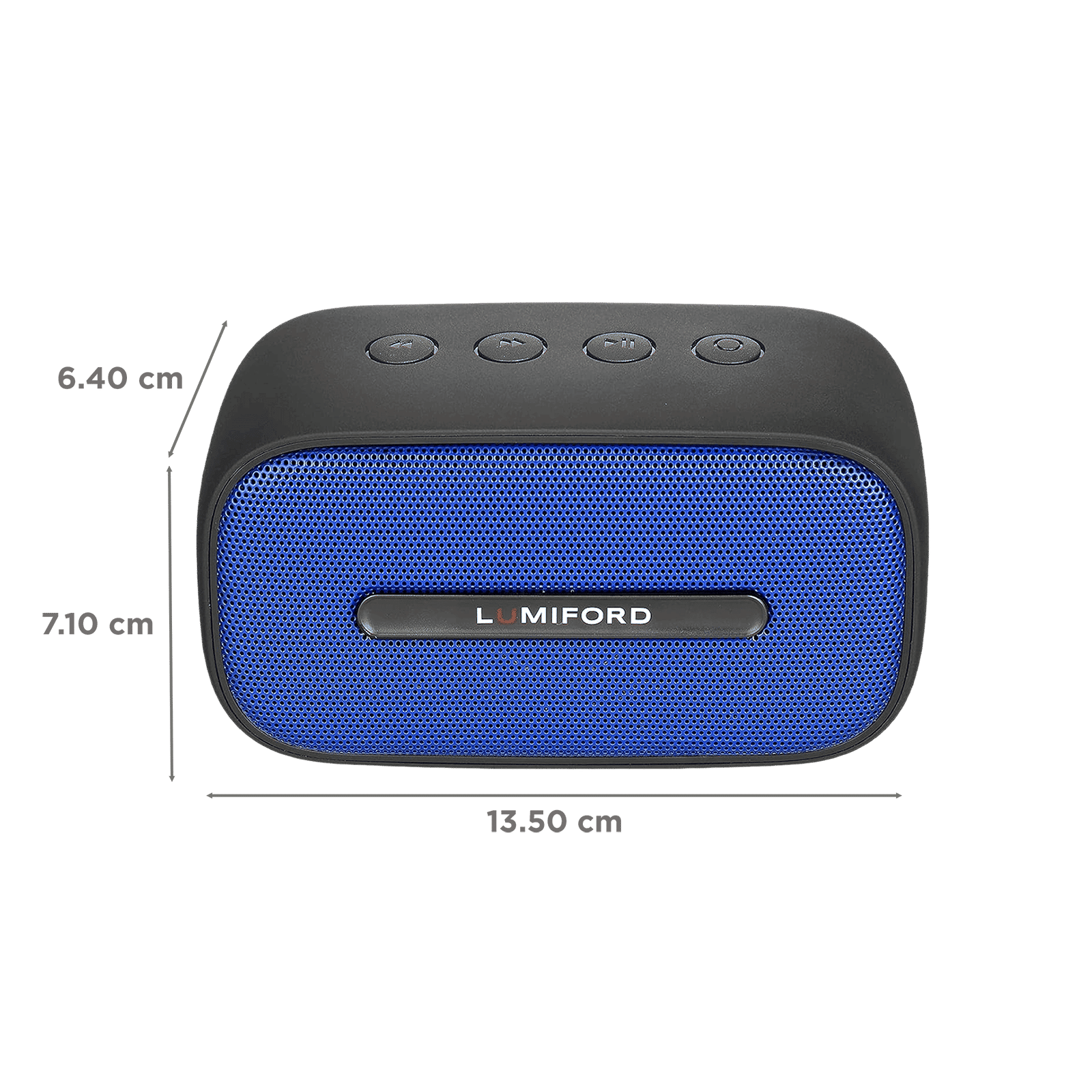 LUMIFORD BT13 5W Portable Bluetooth Speaker (IPX7 Waterproof, Built-in HD Microphone, Stereo Channel, Blue)_2