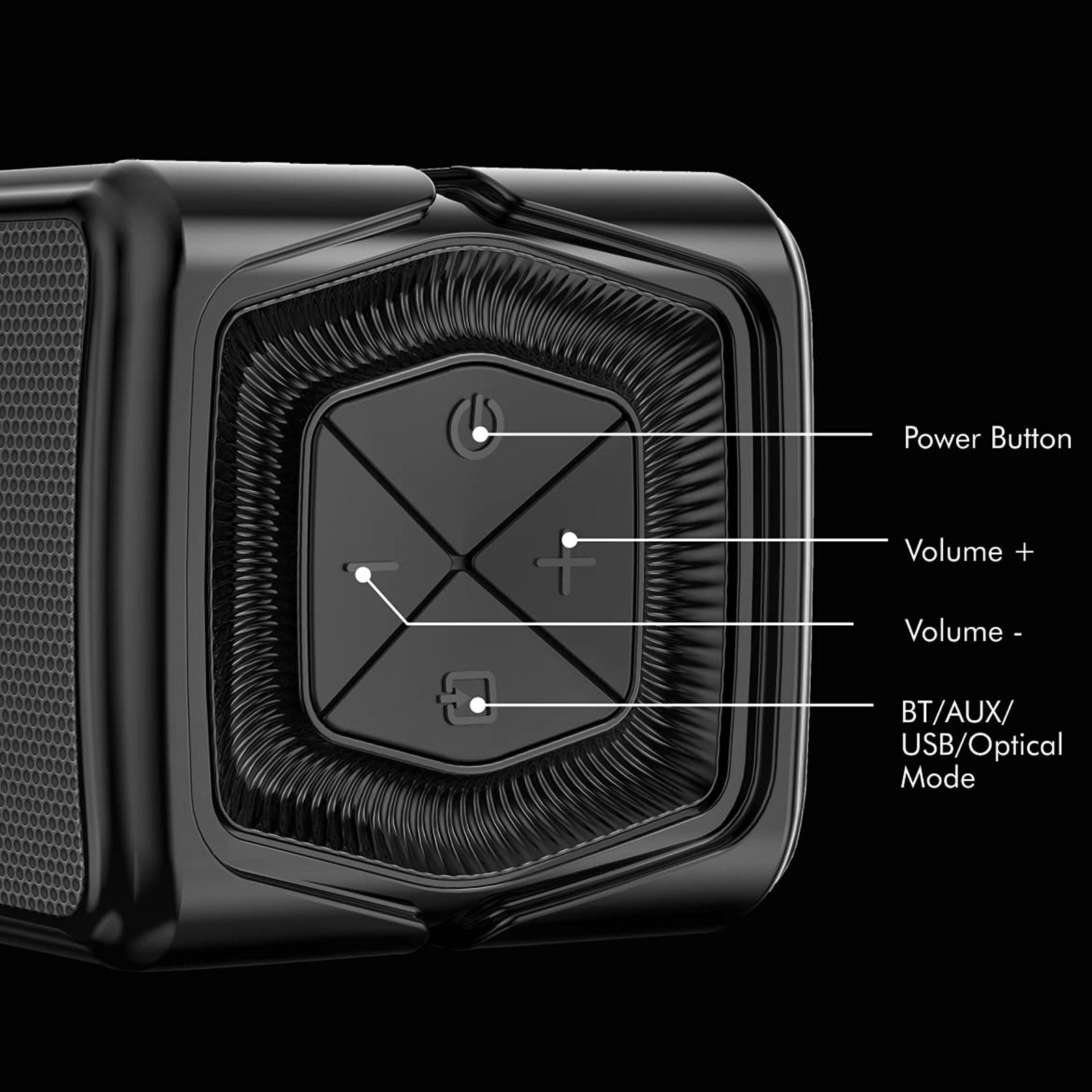 PORTRONICS Pure Sound One 60W Bluetooth Soundbar with Remote (Surround Sound, Stereo Channel, Black) PORTRONICS Pure Sound One 60W Bluetooth Soundbar with Remote (Surround Sound, Stereo Channel, Black)_9