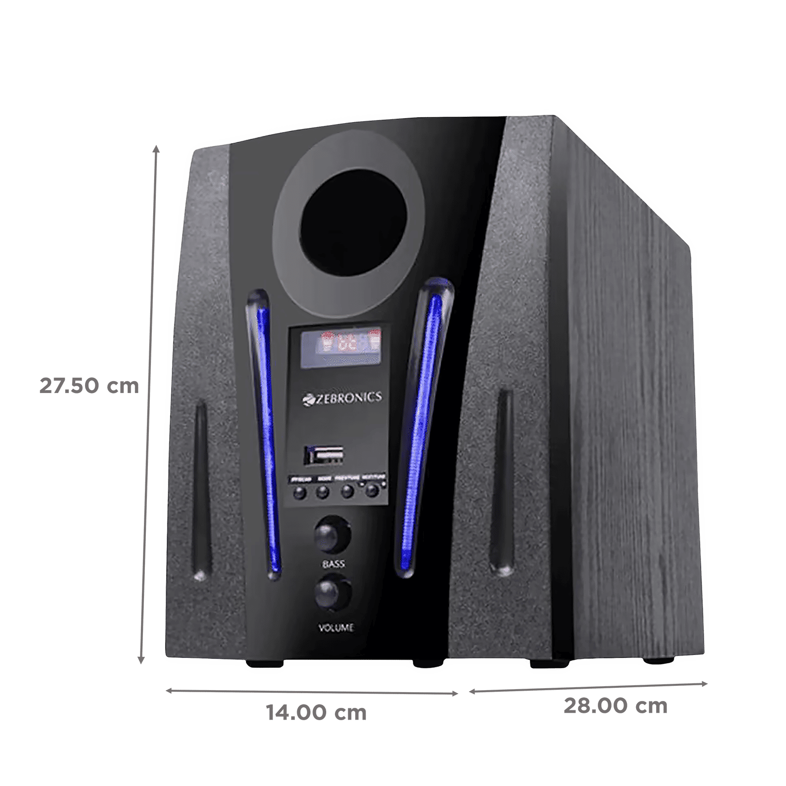 ZEBRONICS 40W Multimedia Speaker (Built-in FM Radio, 2.1 Channel, Black)_9