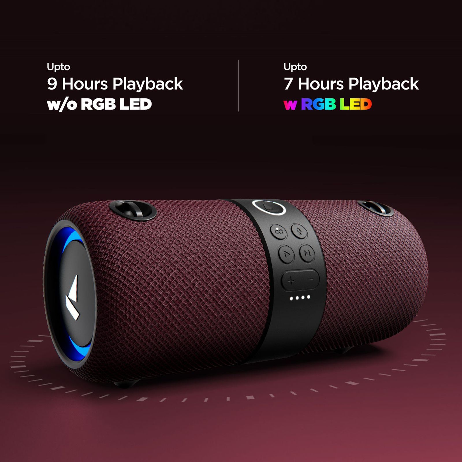 boAt Stone 1200 with Google & Siri Compatible Smart Speaker (IPX7 Water Resistant, Maroon)_11