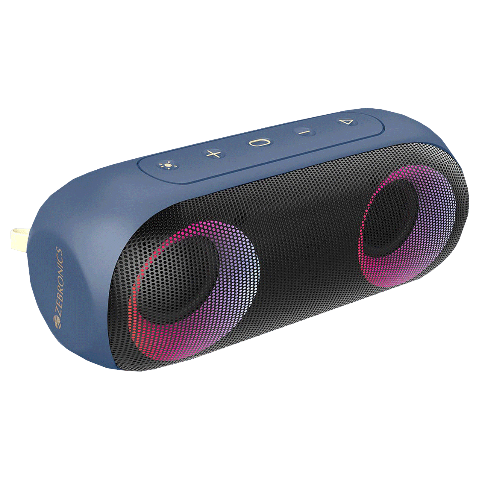 ZEBRONICS Zeb-Music Bomb X 20W Portable Bluetooth Speaker (IPX7 Waterproof, 20 Hours Playtime, Blue) ZEBRONICS Zeb-Music Bomb X 20W Portable Bluetooth Speaker (IPX7 Waterproof, 20 Hours Playtime, Blue)_1