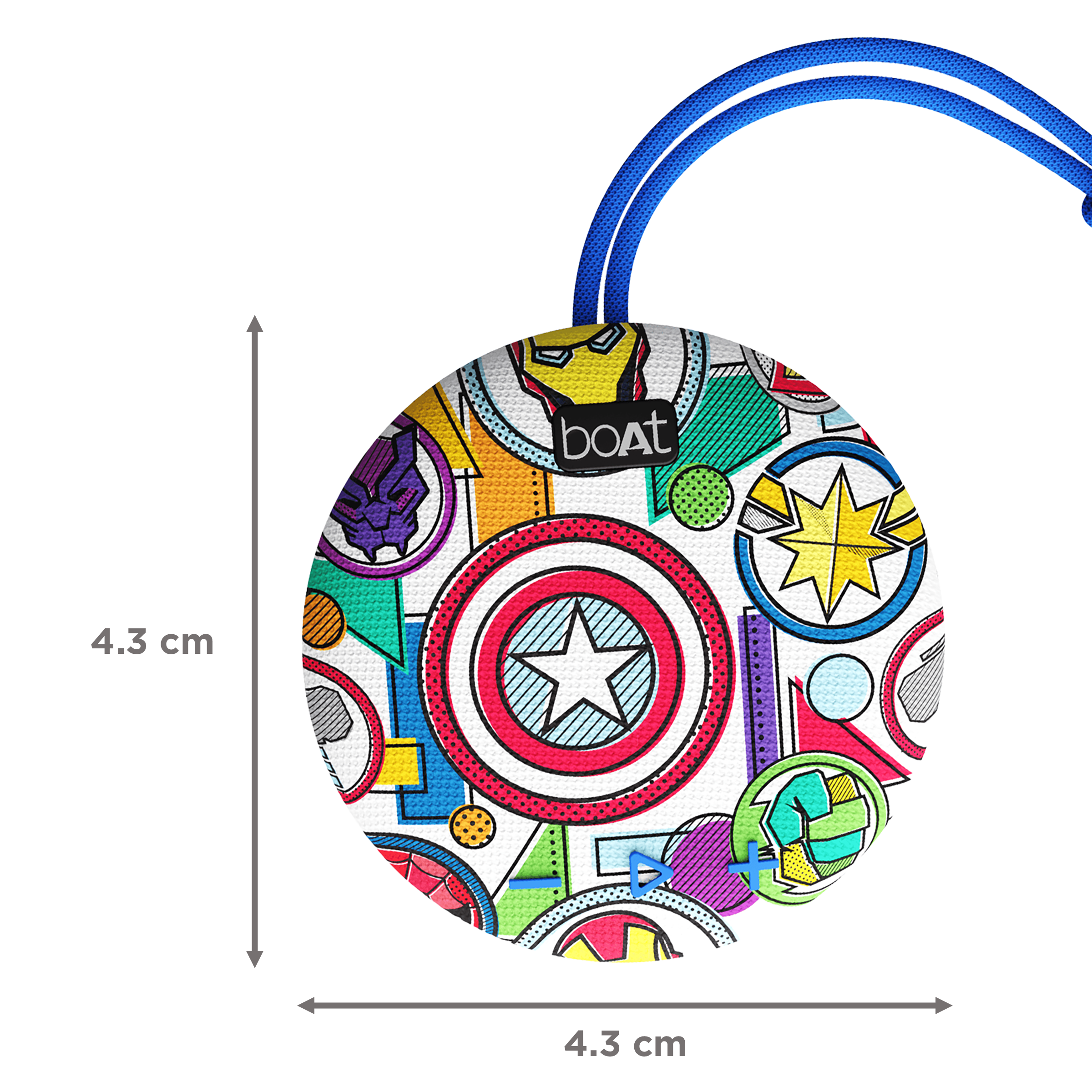 boAt Marvel Stone 190 5 Watts Portable Bluetooth Speaker (IPX7 Waterproof, 52mm Full Range Driver, Stark Fusion) boAt Marvel Stone 190 5 Watts Portable Bluetooth Speaker (IPX7 Waterproof, 52mm Full Range Driver, Stark Fusion)_2