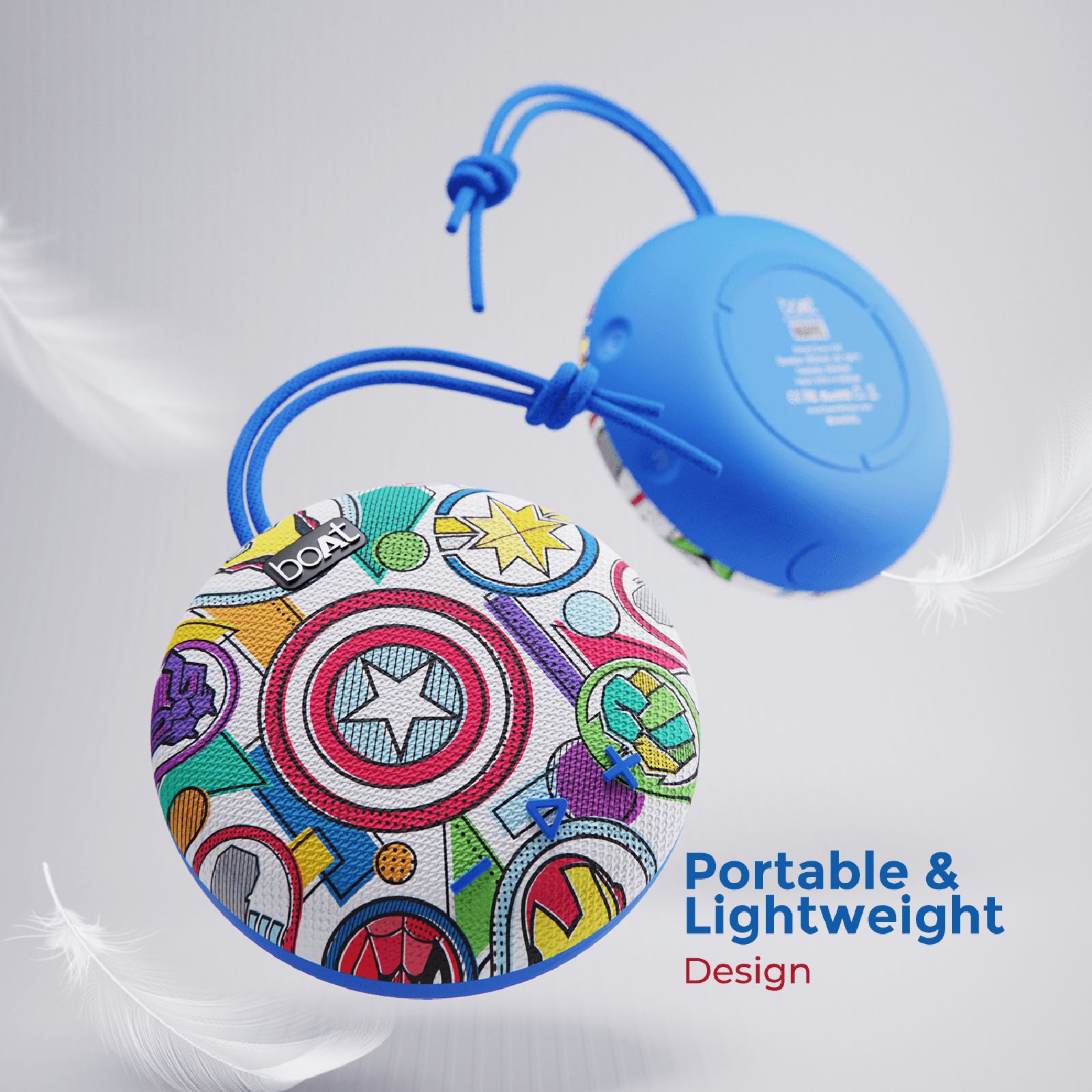 boAt Marvel Stone 190 5 Watts Portable Bluetooth Speaker (IPX7 Waterproof, 52mm Full Range Driver, Stark Fusion) boAt Marvel Stone 190 5 Watts Portable Bluetooth Speaker (IPX7 Waterproof, 52mm Full Range Driver, Stark Fusion)_3