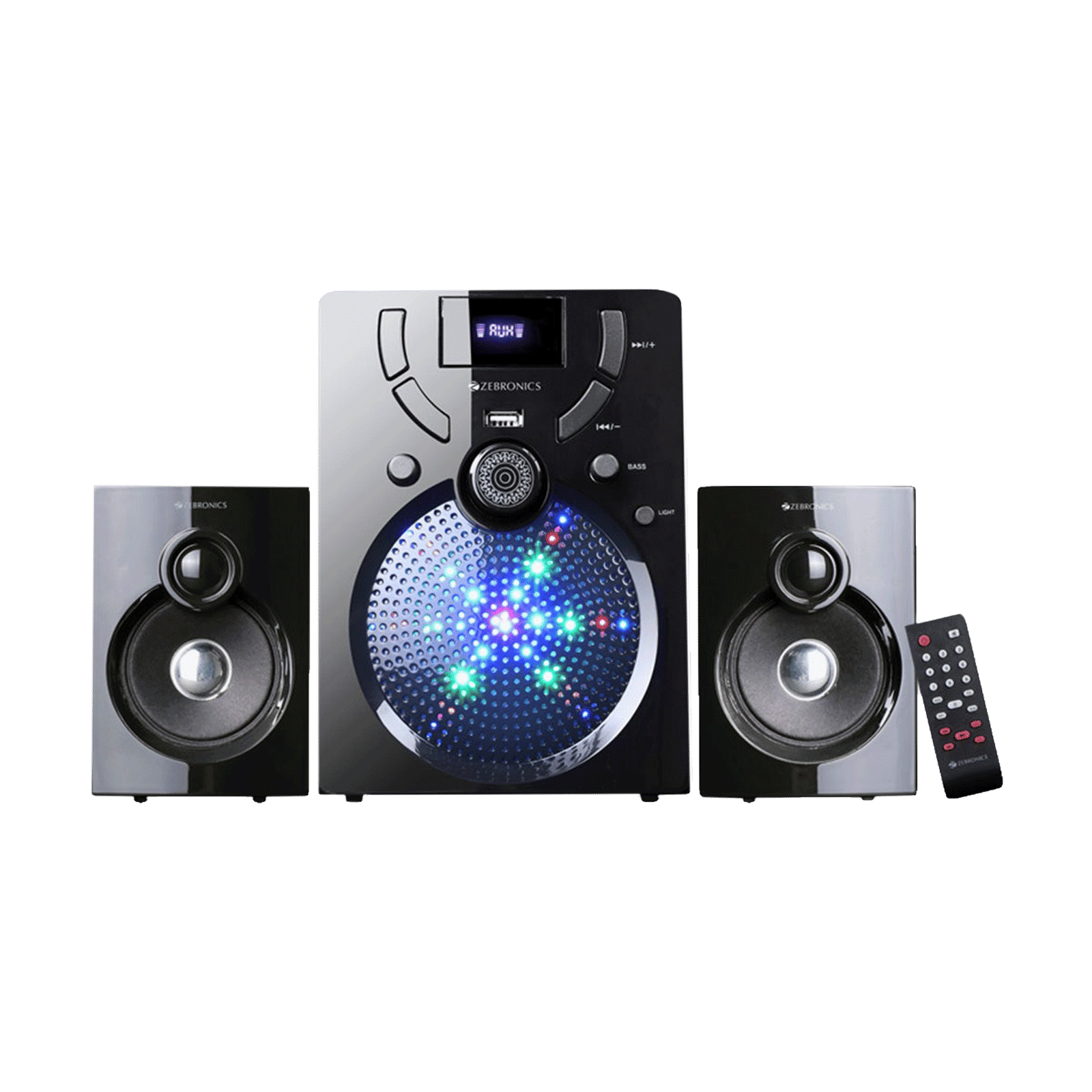 ZEBRONICS Zeb-Udaan 2 BTRUF 40W Multimedia Speaker (Built-in FM Radio, 2.1 Channel, Black) ZEBRONICS Zeb-Udaan 2 BTRUF 40W Multimedia Speaker (Built-in FM Radio, 2.1 Channel, Black)_1