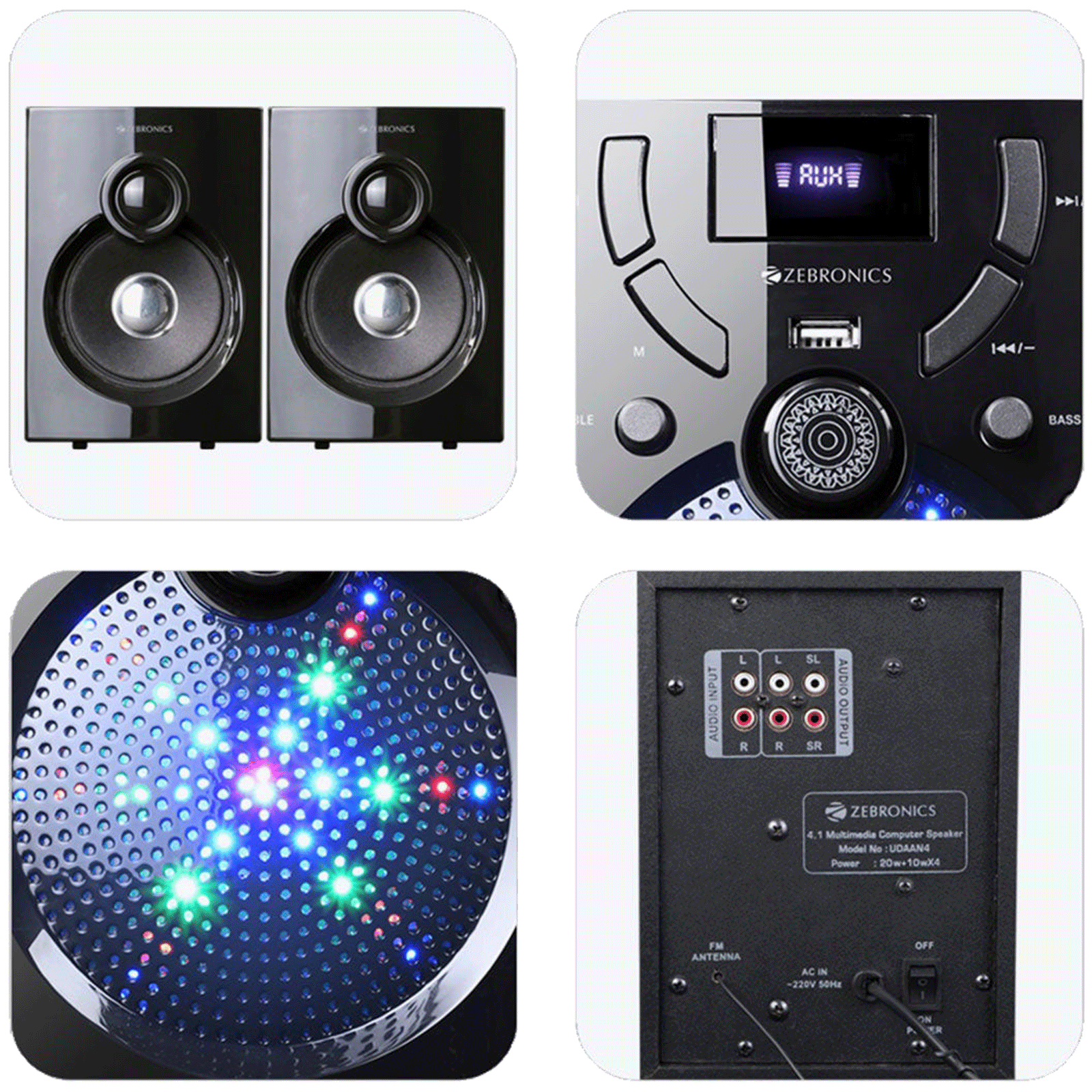 ZEBRONICS Zeb-Udaan 2 BTRUF 40W Multimedia Speaker (Built-in FM Radio, 2.1 Channel, Black) ZEBRONICS Zeb-Udaan 2 BTRUF 40W Multimedia Speaker (Built-in FM Radio, 2.1 Channel, Black)_3
