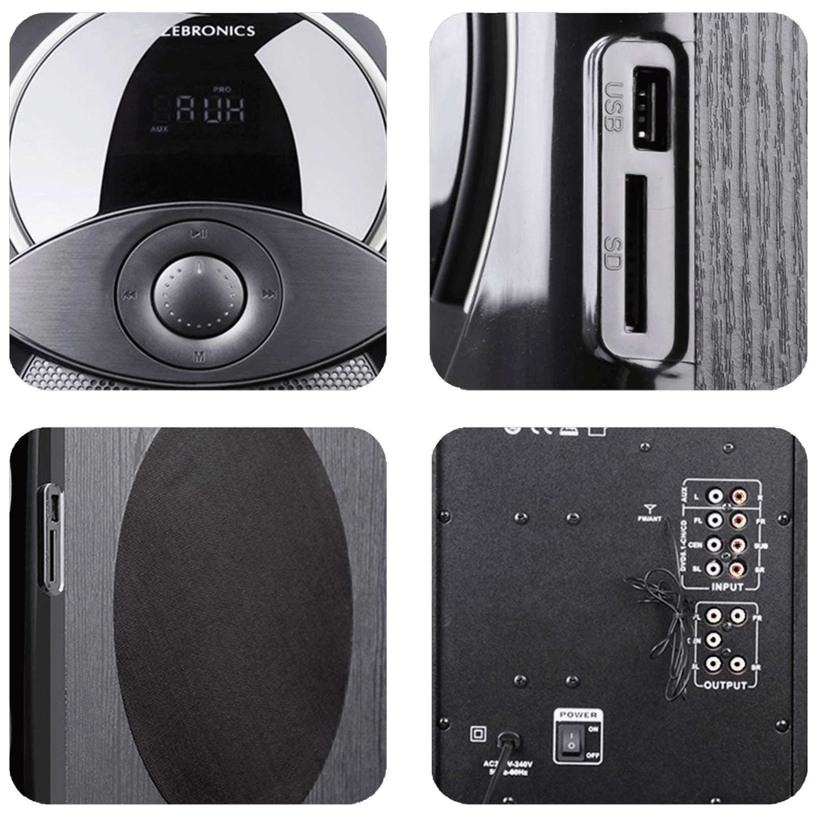 ZEBRONICS Zeb-Monic 140W Multimedia Speaker (Built-in FM Radio, 5.1 Channel, Black)_4