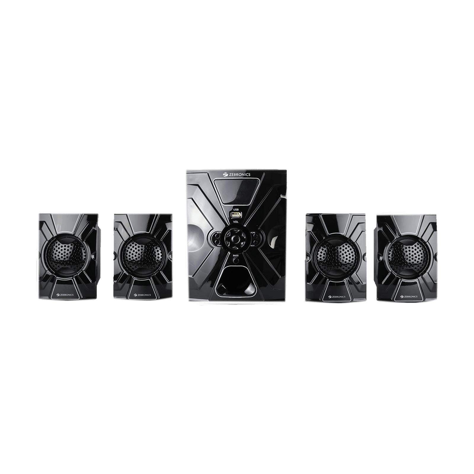 ZEBRONICS Zeb-Lovely 60W Multimedia Speaker (Built-in FM Radio, 4.1 Channel, Black) ZEBRONICS Zeb-Lovely 60W Multimedia Speaker (Built-in FM Radio, 4.1 Channel, Black)_1