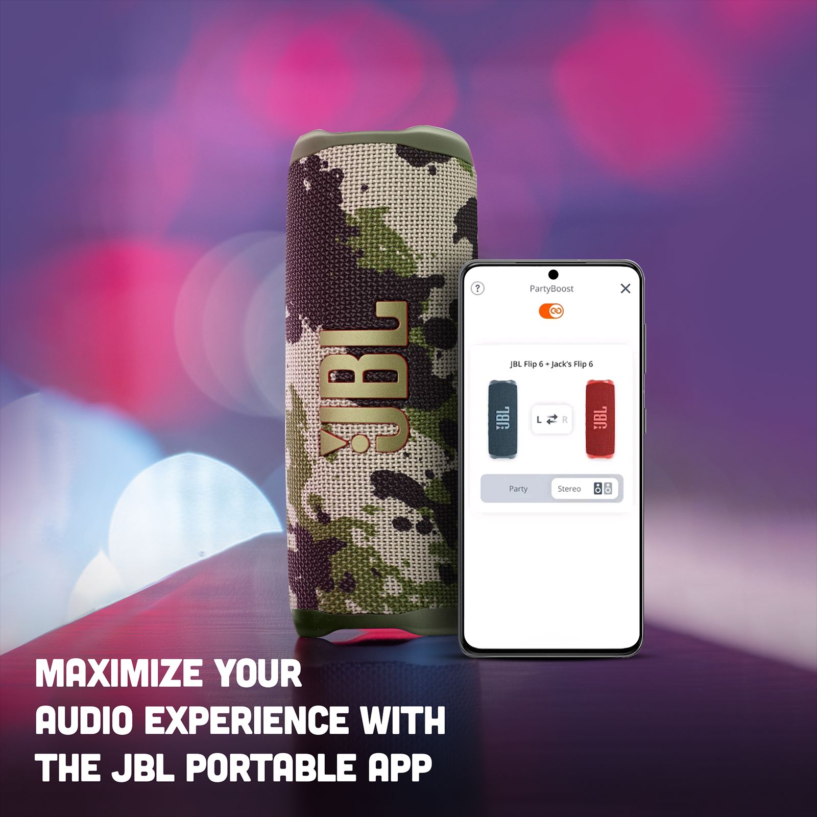 JBL Flip 6 30W Portable Bluetooth Speaker (IP67 Waterproof & Dustproof, Stereo Channel, Squad) JBL Flip 6 30W Portable Bluetooth Speaker (IP67 Waterproof & Dustproof, Stereo Channel, Squad)_17