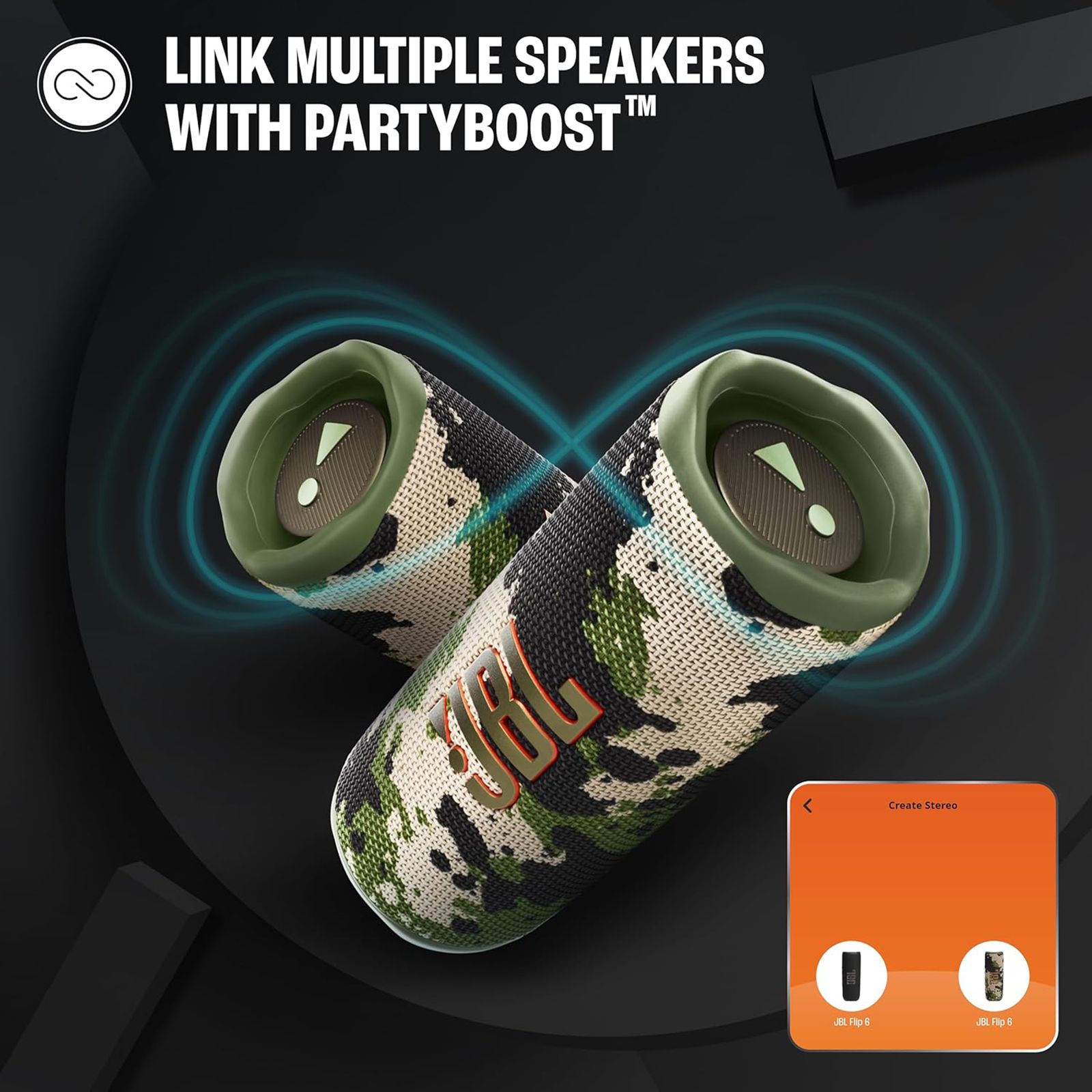 JBL Flip 6 30W Portable Bluetooth Speaker (IP67 Waterproof & Dustproof, Stereo Channel, Squad) JBL Flip 6 30W Portable Bluetooth Speaker (IP67 Waterproof & Dustproof, Stereo Channel, Squad)_10